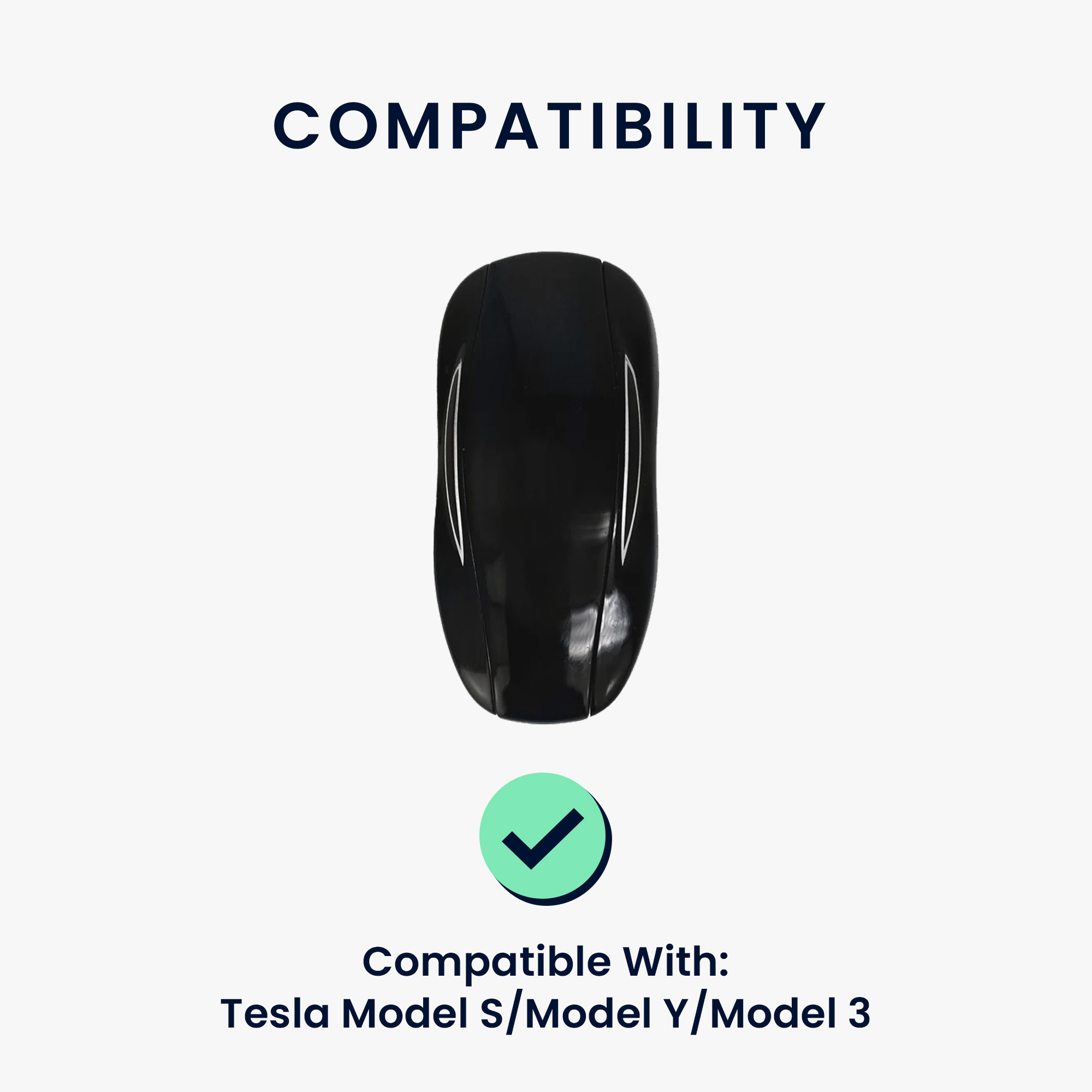 Pouzdro na klíč od auta Tesla Model Y / Model 3 kwmobile - černá matná / červená lesklá
