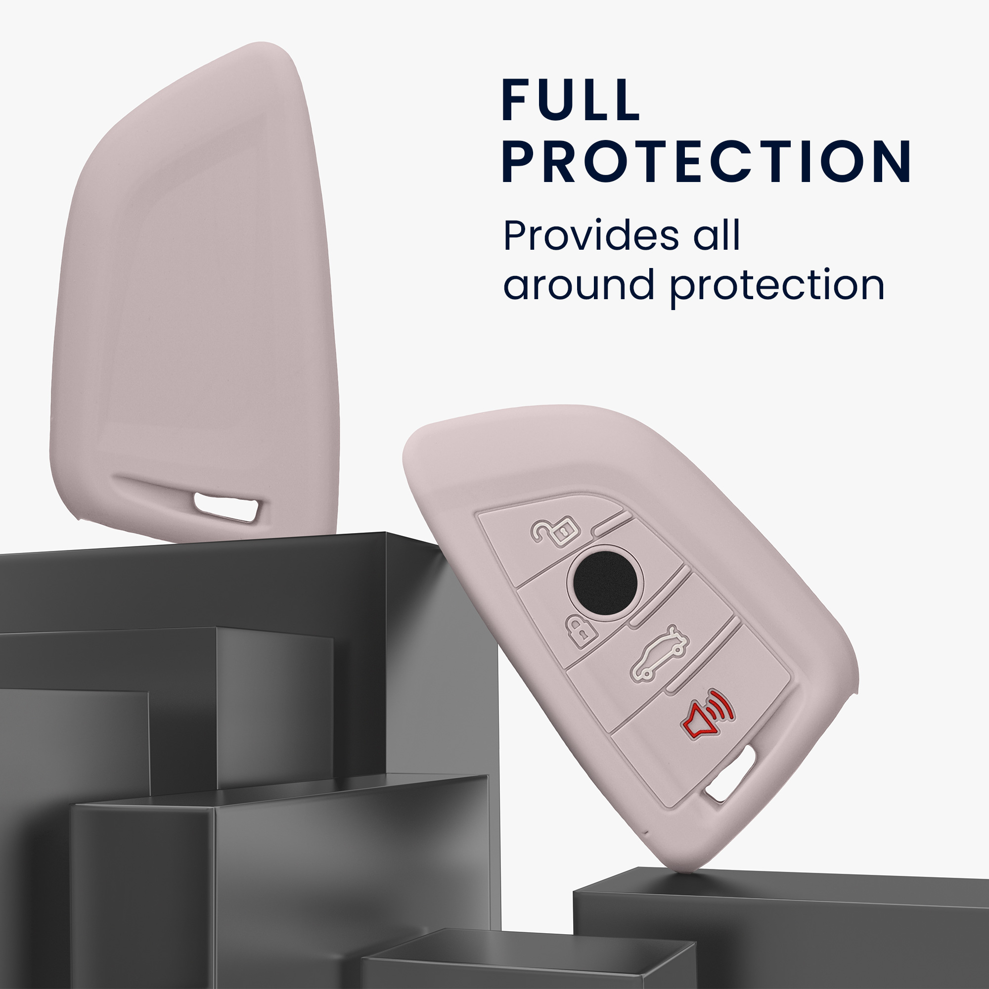 Tpu pouzdro na klíč od auta BMW 3 tlačítka Smart Key protiskluzové fialové Purple Cloud