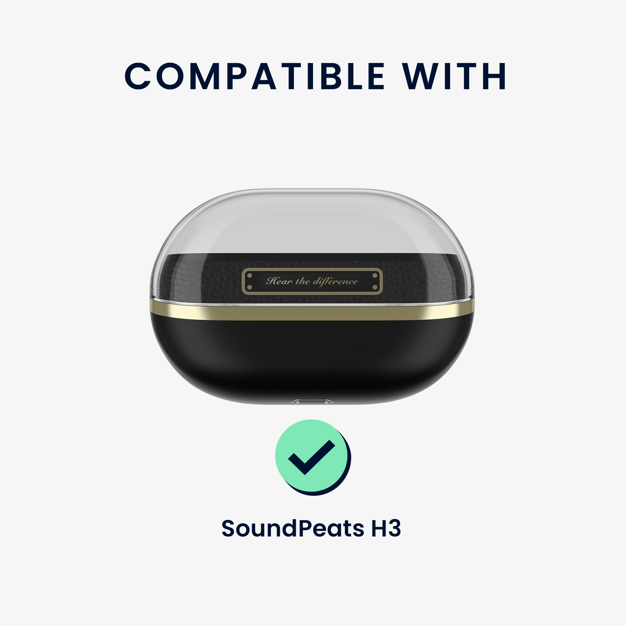 Pouzdro na sluchátka kwmobile pro SoundPeats H3 - čirá