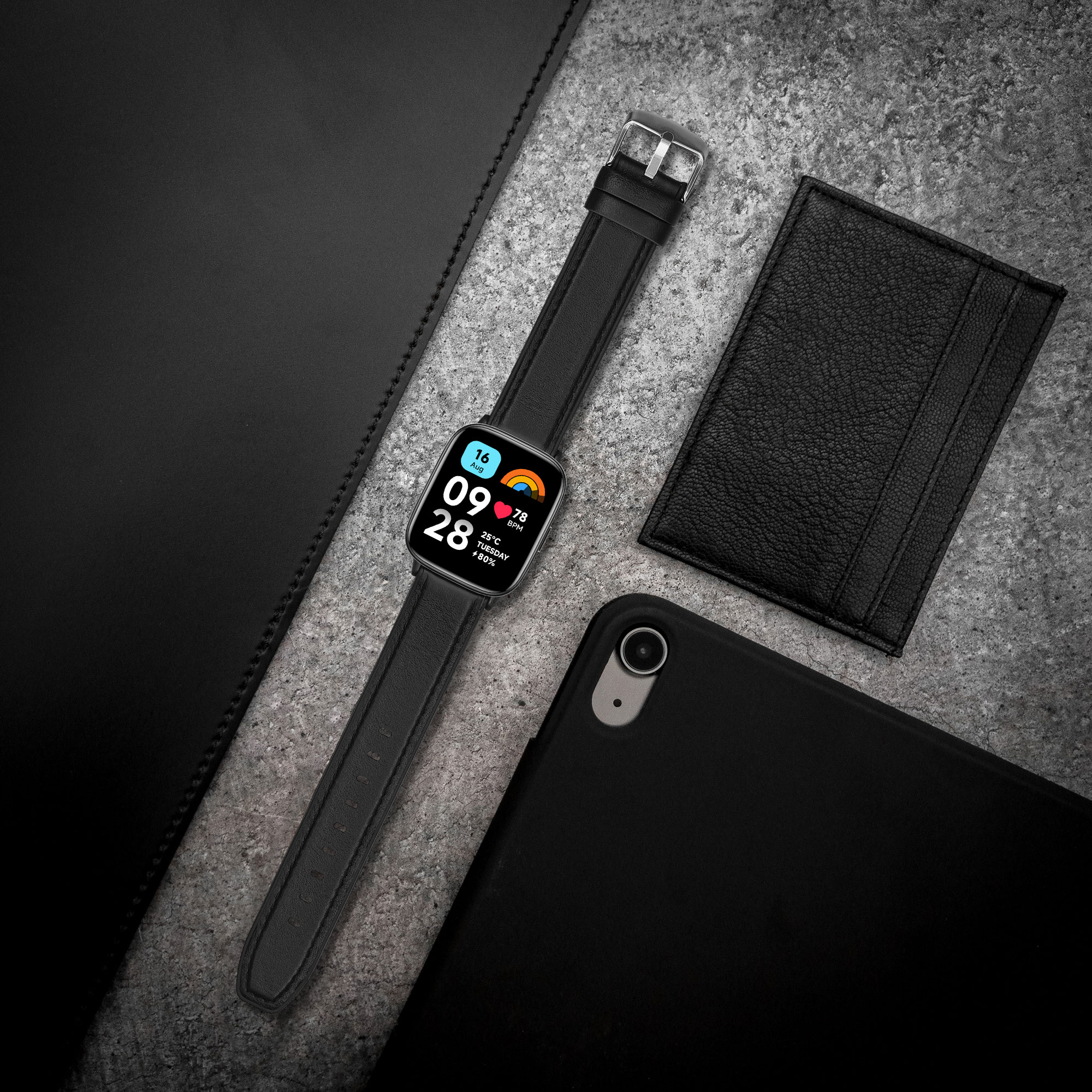 Řemínek pro Xiaomi Redmi Watch 3 Active / Redmi Watch 3 Lite kwmobile silikonové - černá