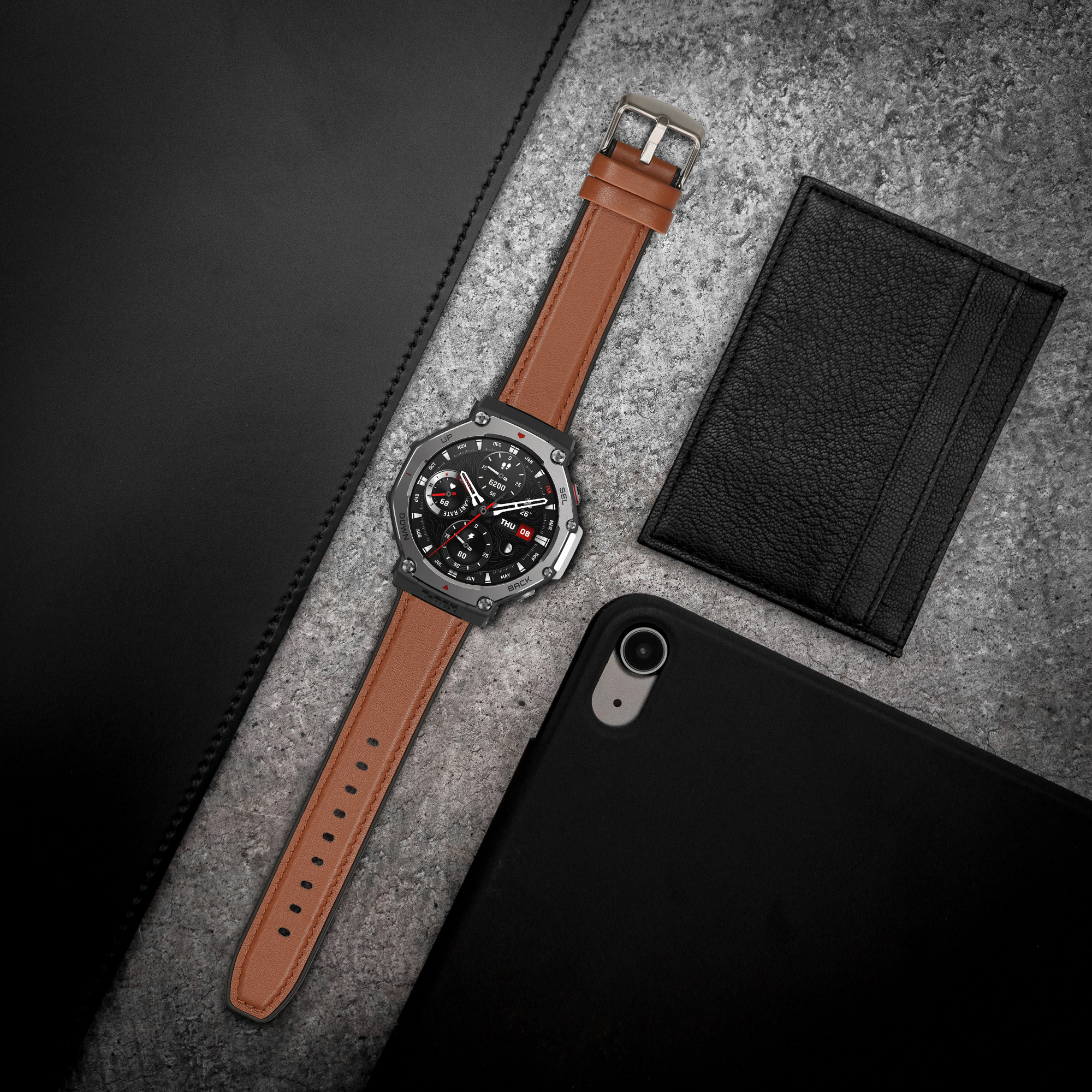Řemínek pro Amazfit T-Rex 3 kwmobile - hnědá a černá
