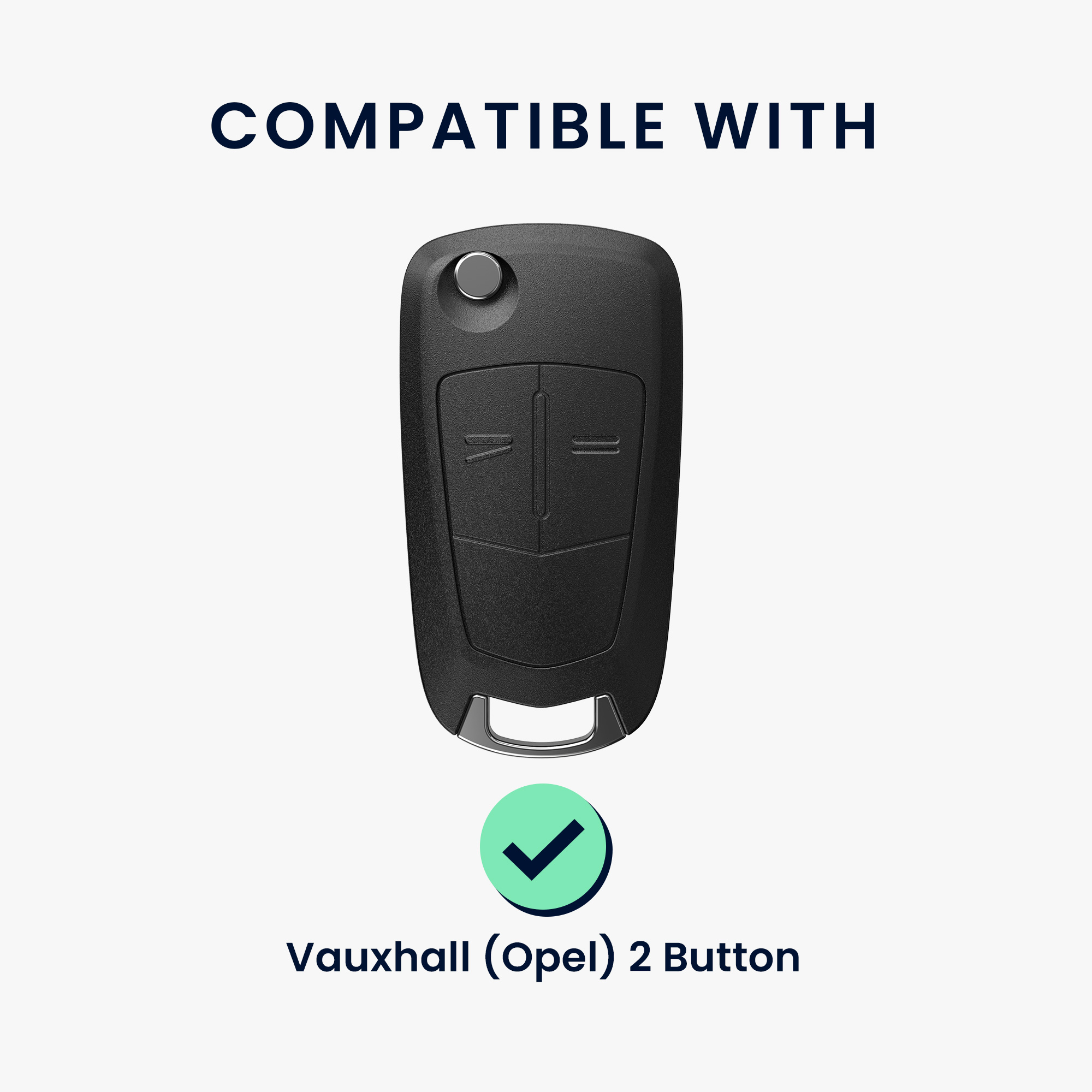 Pouzdro na klíč od auta kwmobile pro Vauxhall (Opel) 2 Button Car Flip Key, černá / transparentní