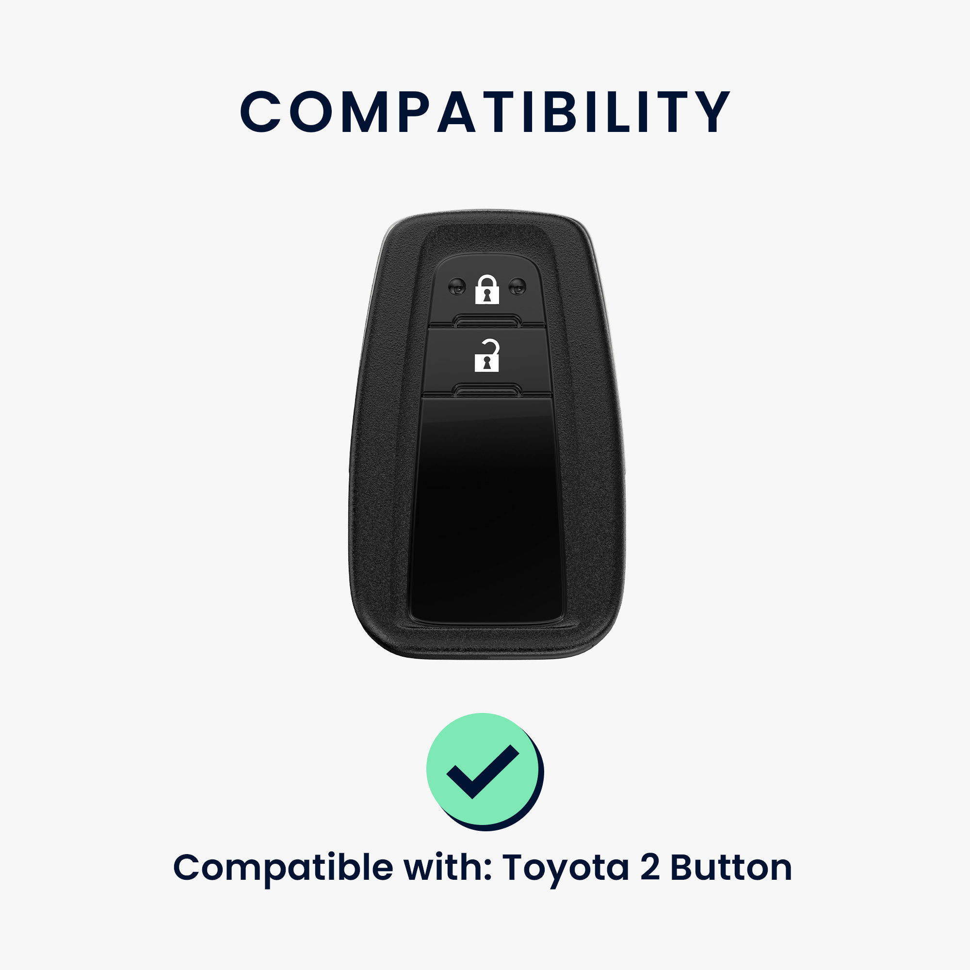 Pouzdro na klíč od auta Toyota 2 Button Car Key Smart Key kwmobile - černá/transparentní
