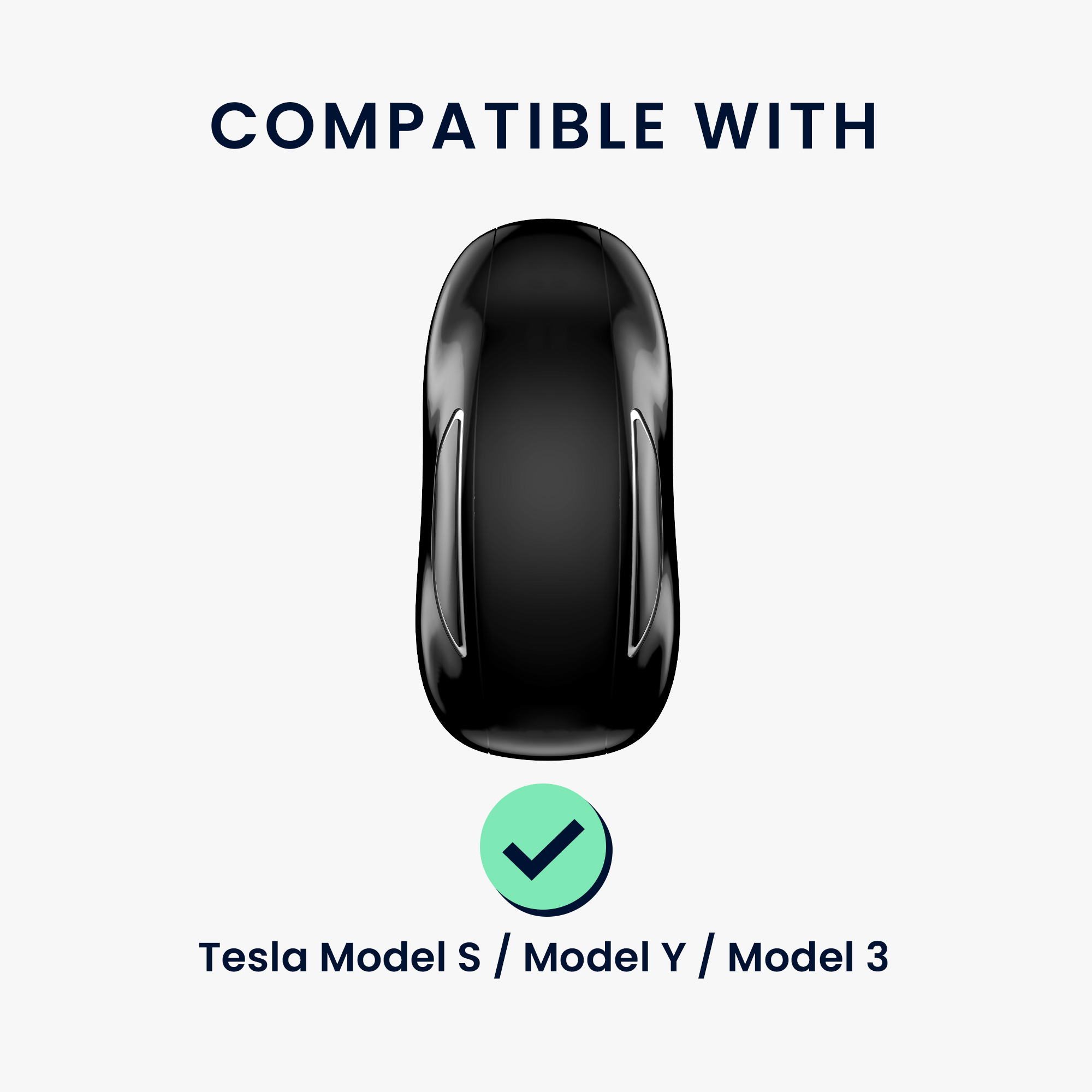 Pouzdro na klíč od auta Tesla Model S / Model Y / Model 3 kwmobile - černá / transparentní