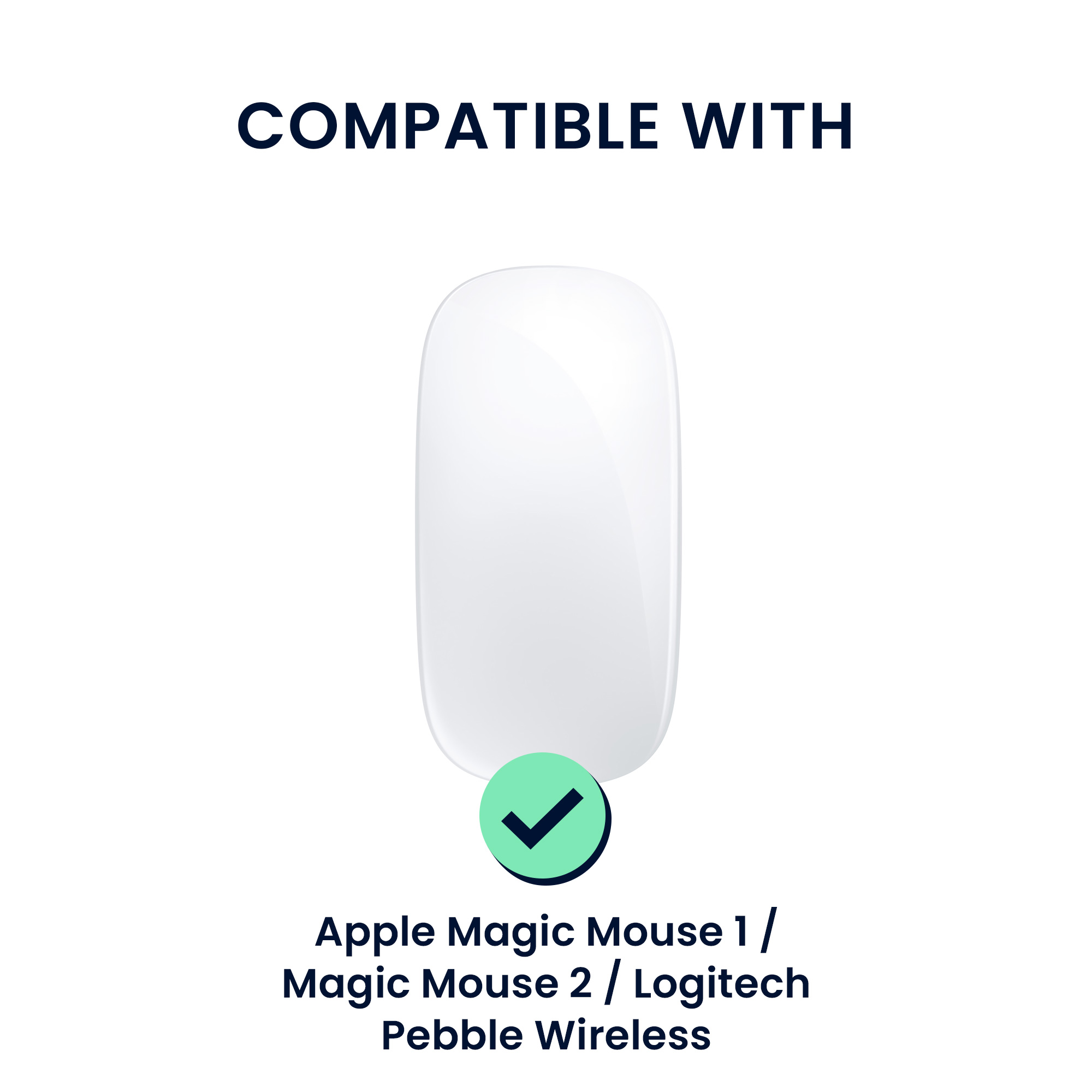 Pouzdro pro Apple Magic Mouse 1 / Magic Mouse 2 / Logitech Pebble Wireless Stand kwmobile - výřezy pro nabíjení ve svislé poloze