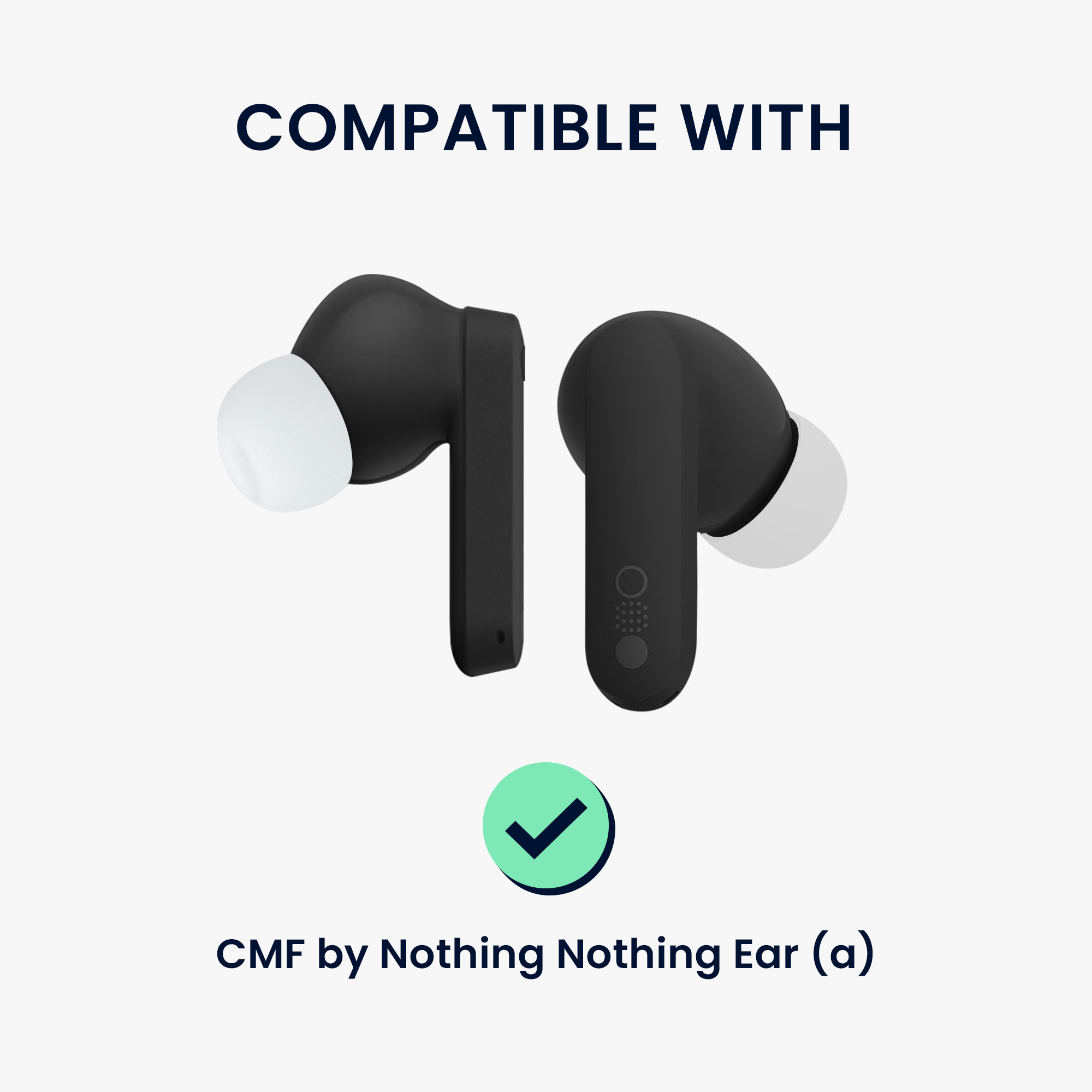Náhradní špunty kwmobile pro CMF by Nothing Nothing Ear (a), bílá