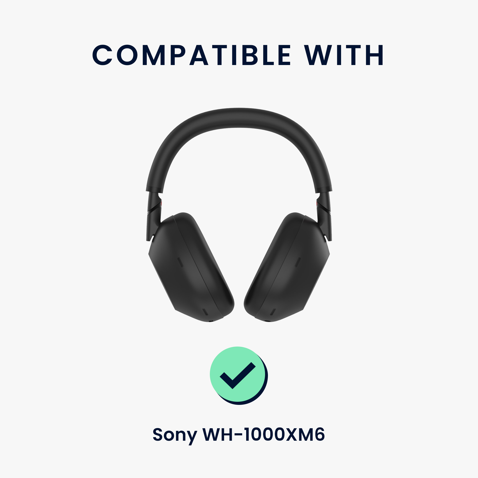 3v1 silikonové pouzdro na sluchátka pro Sony WH-1000XM6 kwmobile - černá