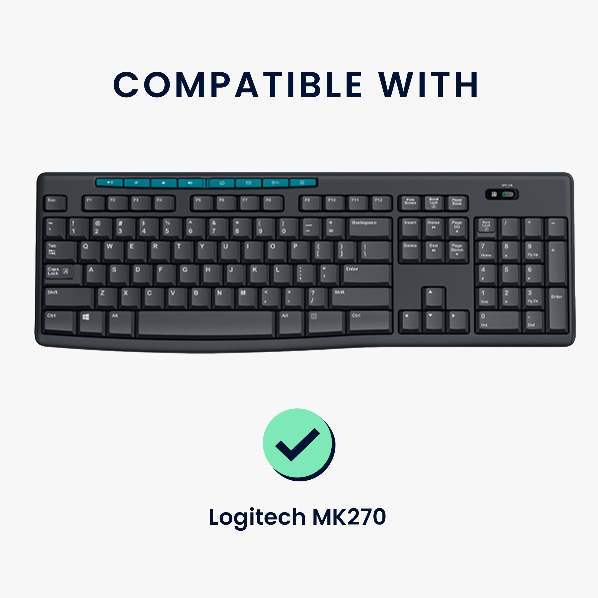 Kryt klávesnice proti prachu pro Logitech MK270 Wireless kwmobile - kočky