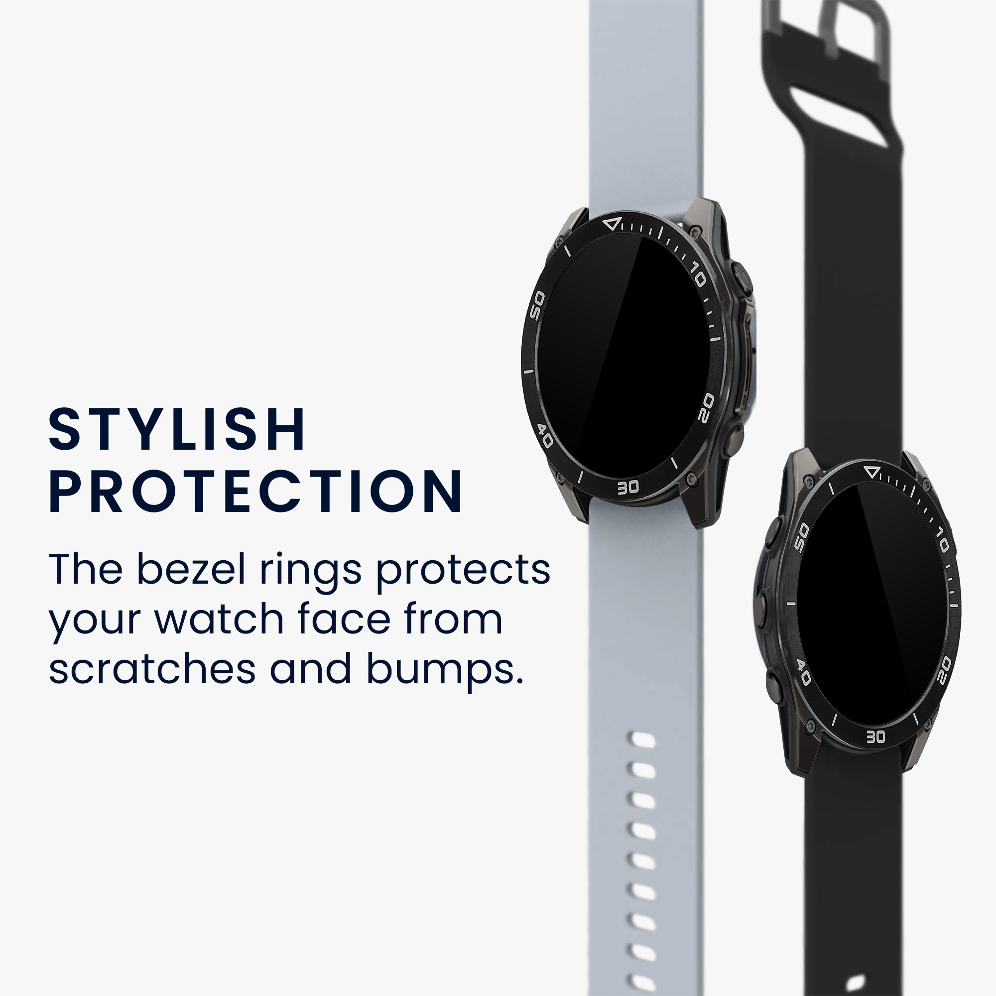 Ochranný rámeček pro Garmin Fenix 8 51mm AMOLED kwmobile hliníkové - černá / bílá