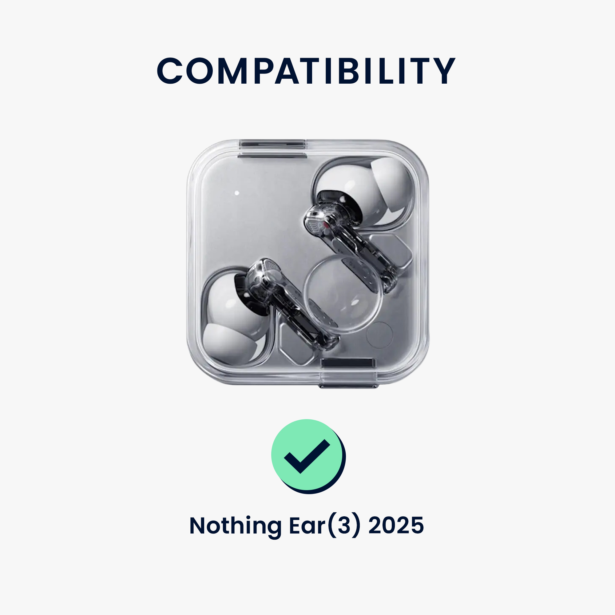 Obal pro Nothing Ear (3) 2025 kwmobile s karabinou silikonové - transparentní