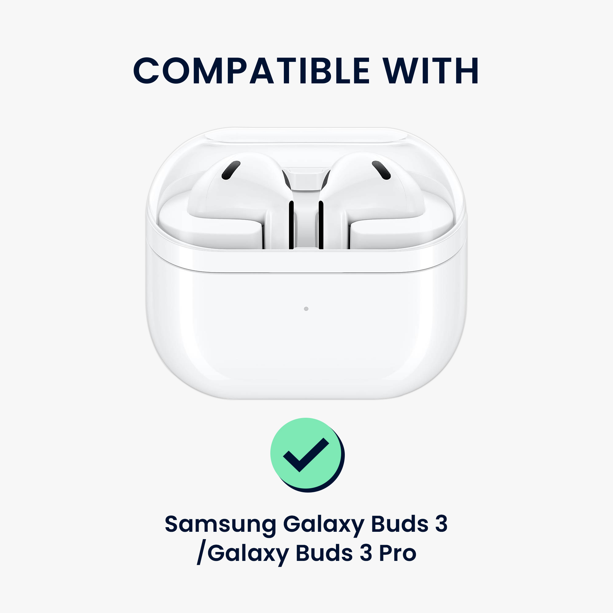 Čiré pouzdro na sluchátka pro Samsung Galaxy Buds 3 / Galaxy Buds 3 Pro kwmobile se stojánkem TPU - černá