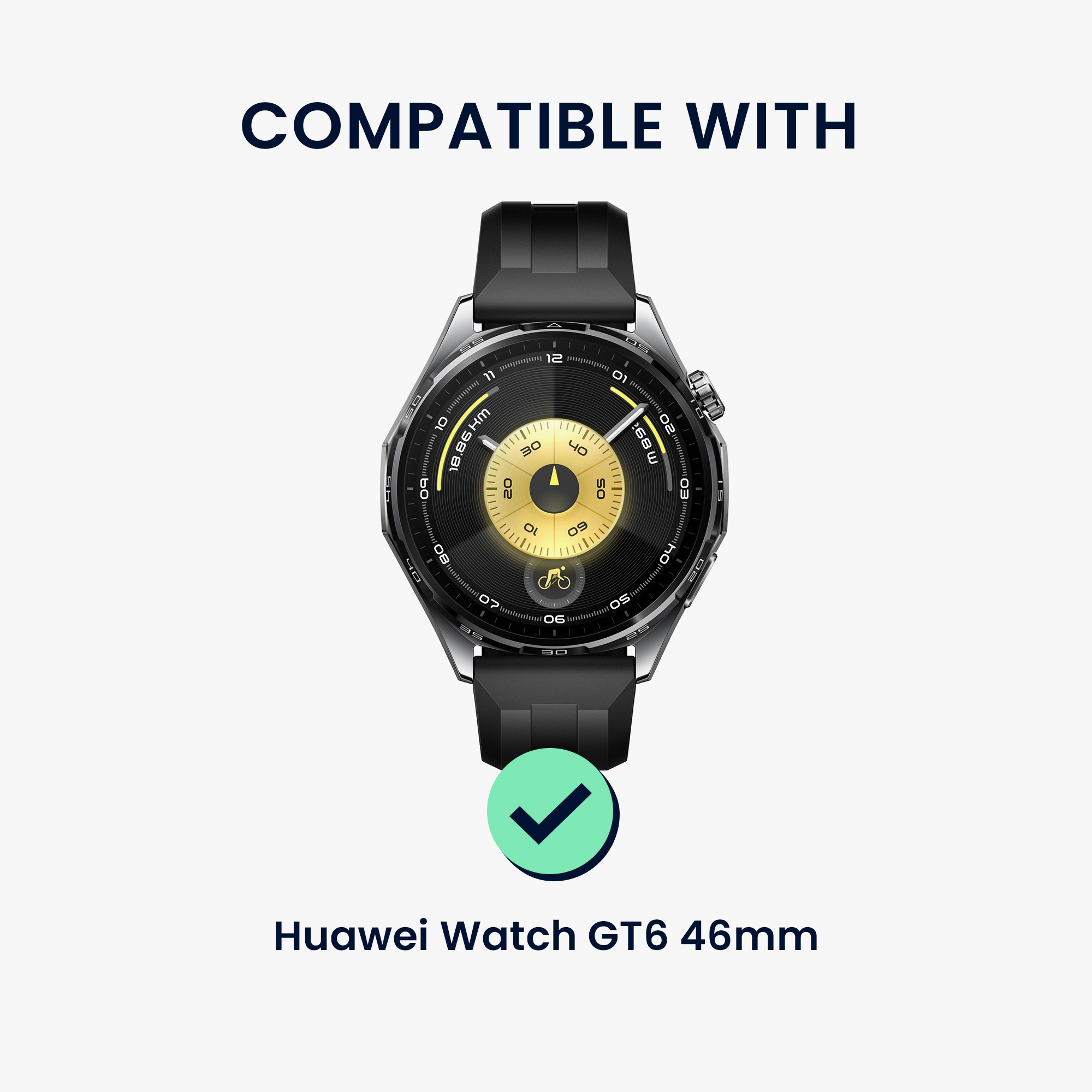 Pouzdro na chytré hodinky s ochranou hran pro Huawei Watch GT6 46mm kwmobile TPU - černá
