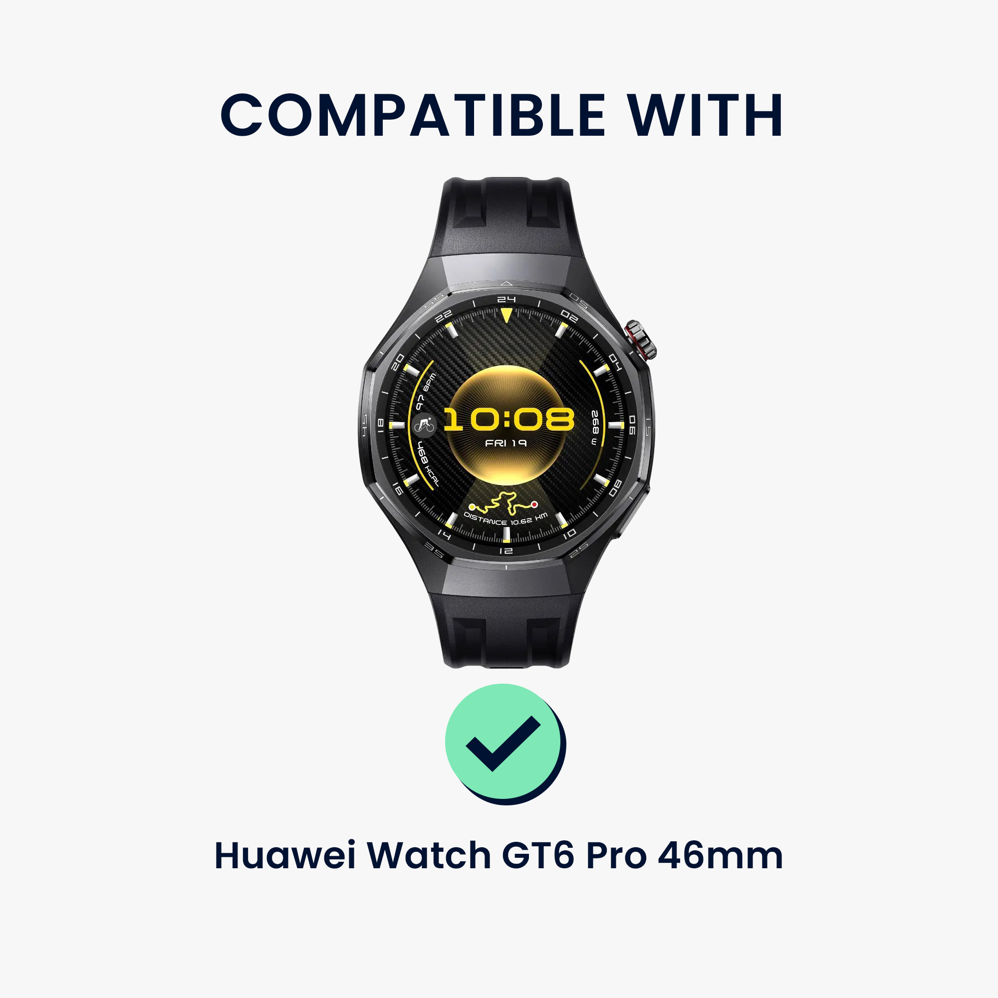 Pouzdro na chytré hodinky s ochranou hran pro Huawei Watch GT6 Pro 46mm kwmobile TPU - černá