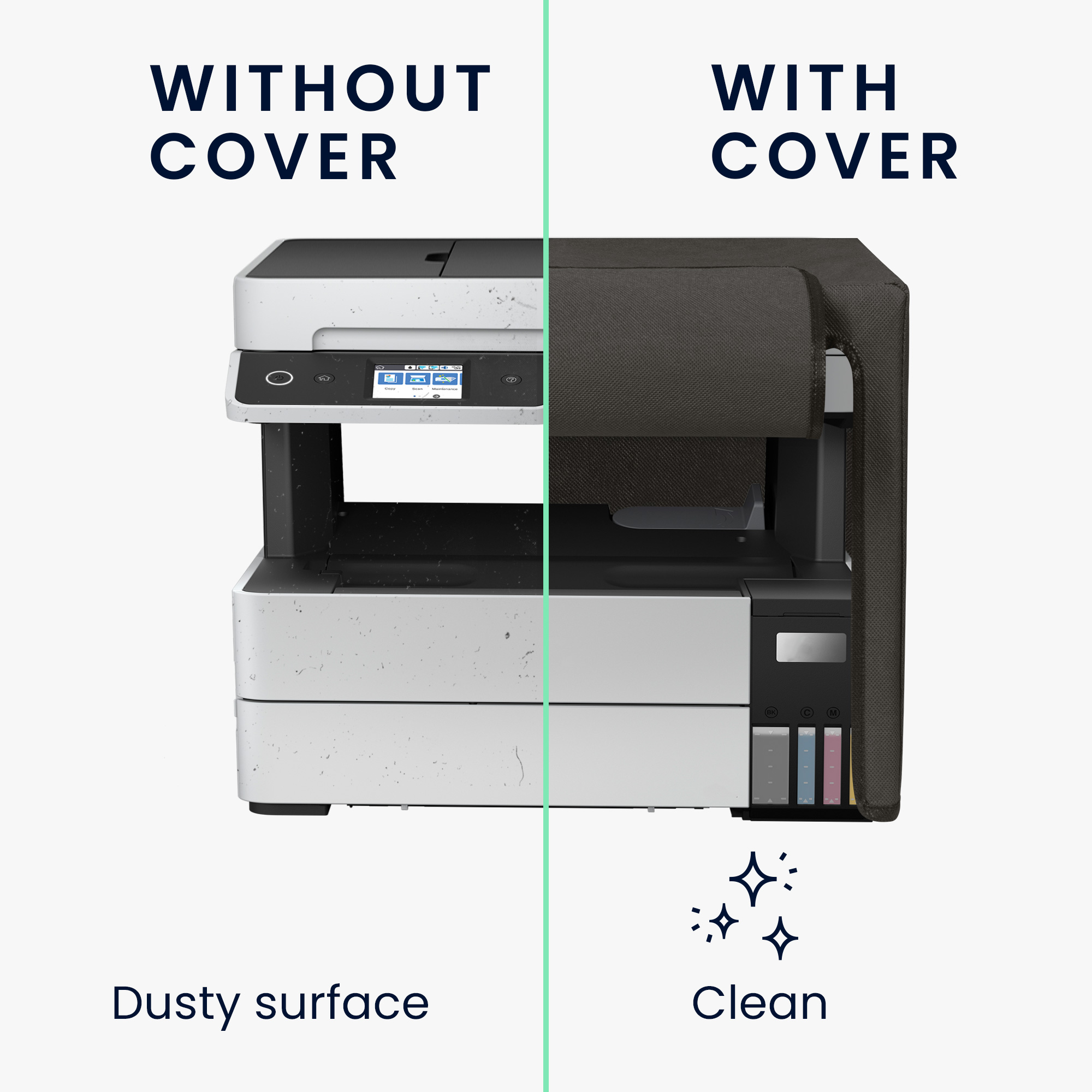 Ochranný kryt proti prachu pro Epson EcoTank ET-5150 kwmobile - tmavě šedá