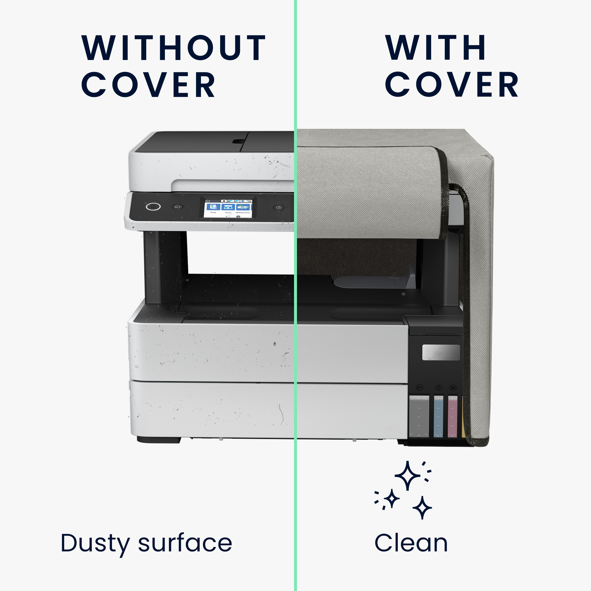 Ochranný kryt proti prachu pro Epson EcoTank ET-5150 kwmobile - světle šedá