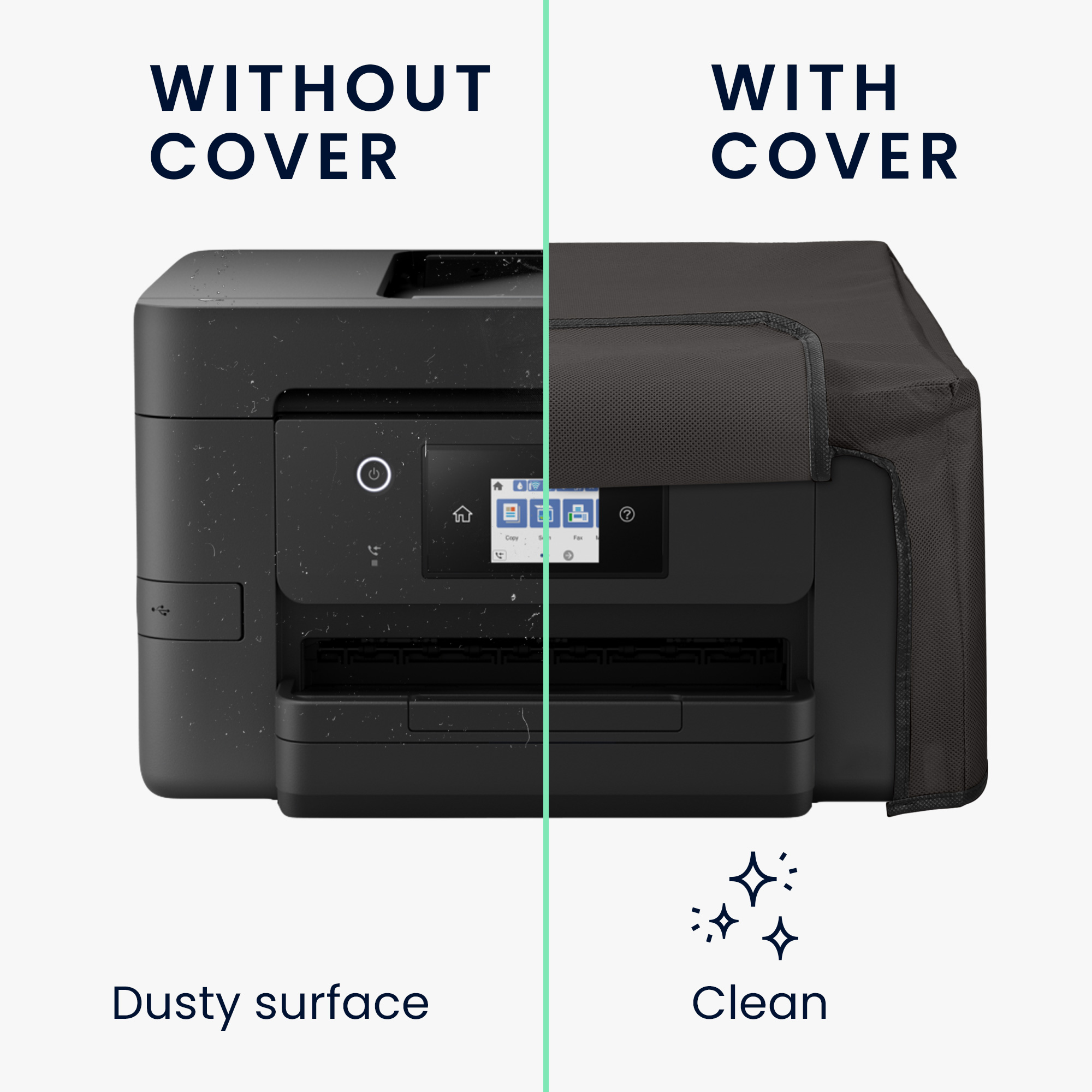 Ochranný kryt proti prachu pro Epson Workforce Pro WF-3820 kwmobile - tmavě šedá