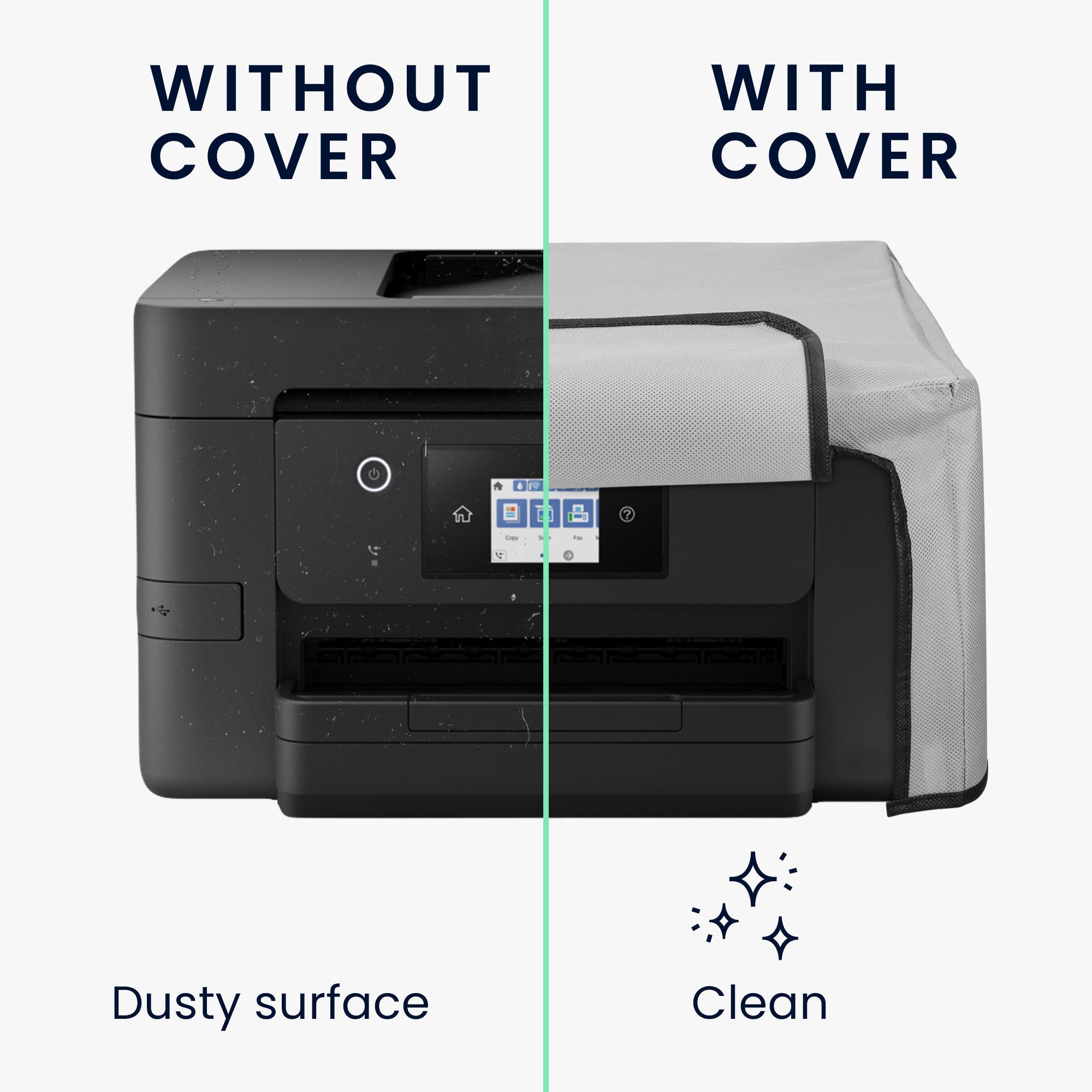 Ochranný kryt proti prachu pro Epson Workforce Pro WF-3820 kwmobile - světle šedá