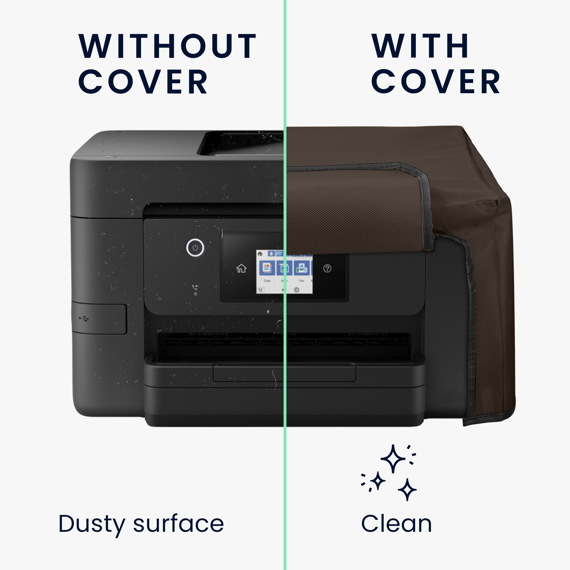Ochranný kryt proti prachu pro Epson Workforce Pro WF-3820 kwmobile - čokoládová