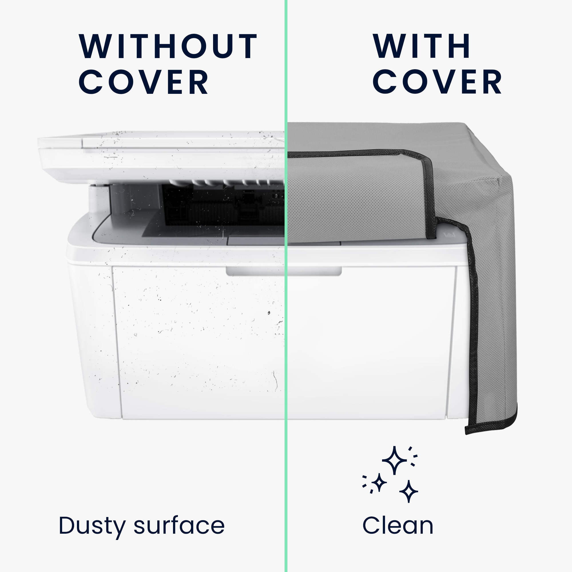 Ochranný kryt proti prachu pro HP LaserJet MFP M140w kwmobile - světle šedá
