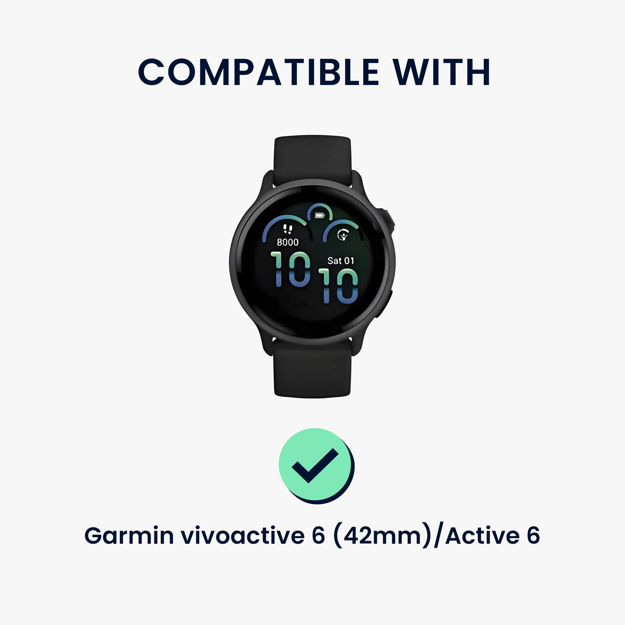 Kovové pouzdro pro Garmin vivoactive 6 (42mm) / Active 6 kwmobile - černá