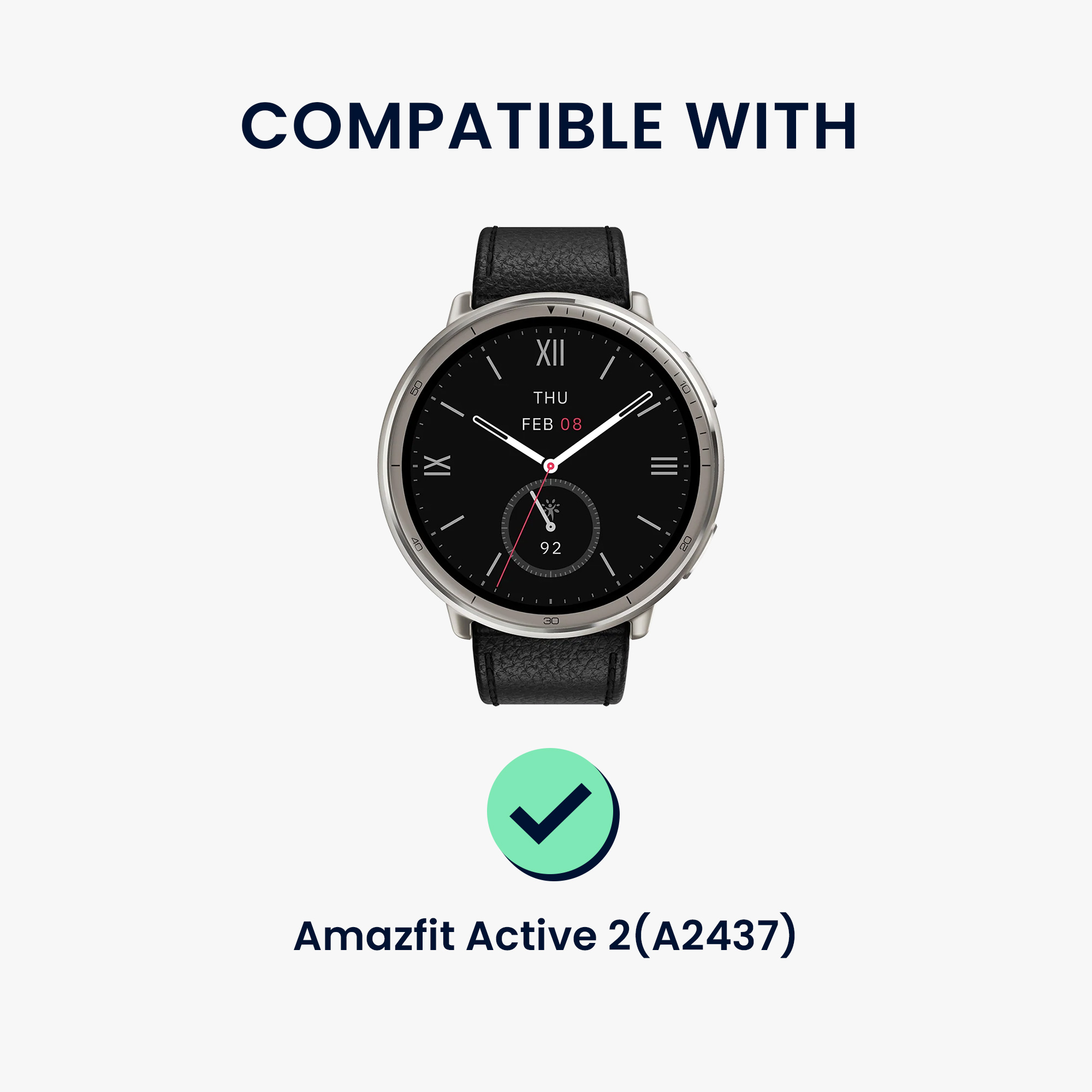 Kovové pouzdro pro Amazfit Active 2 (A2437) kwmobile - černá