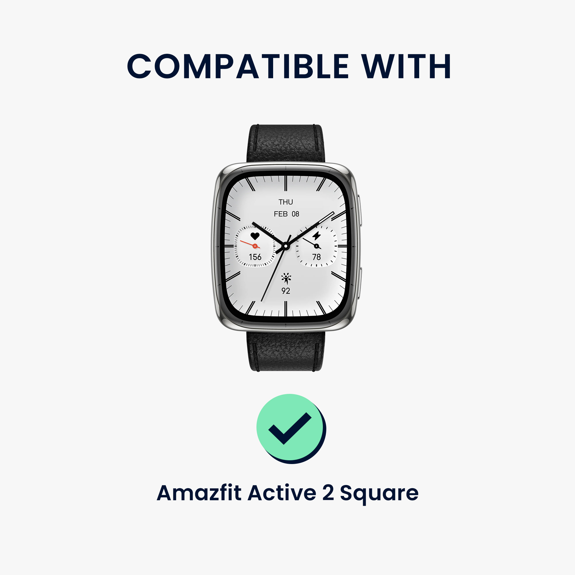 Kovové pouzdro pro Amazfit Active 2 Square kwmobile - černá
