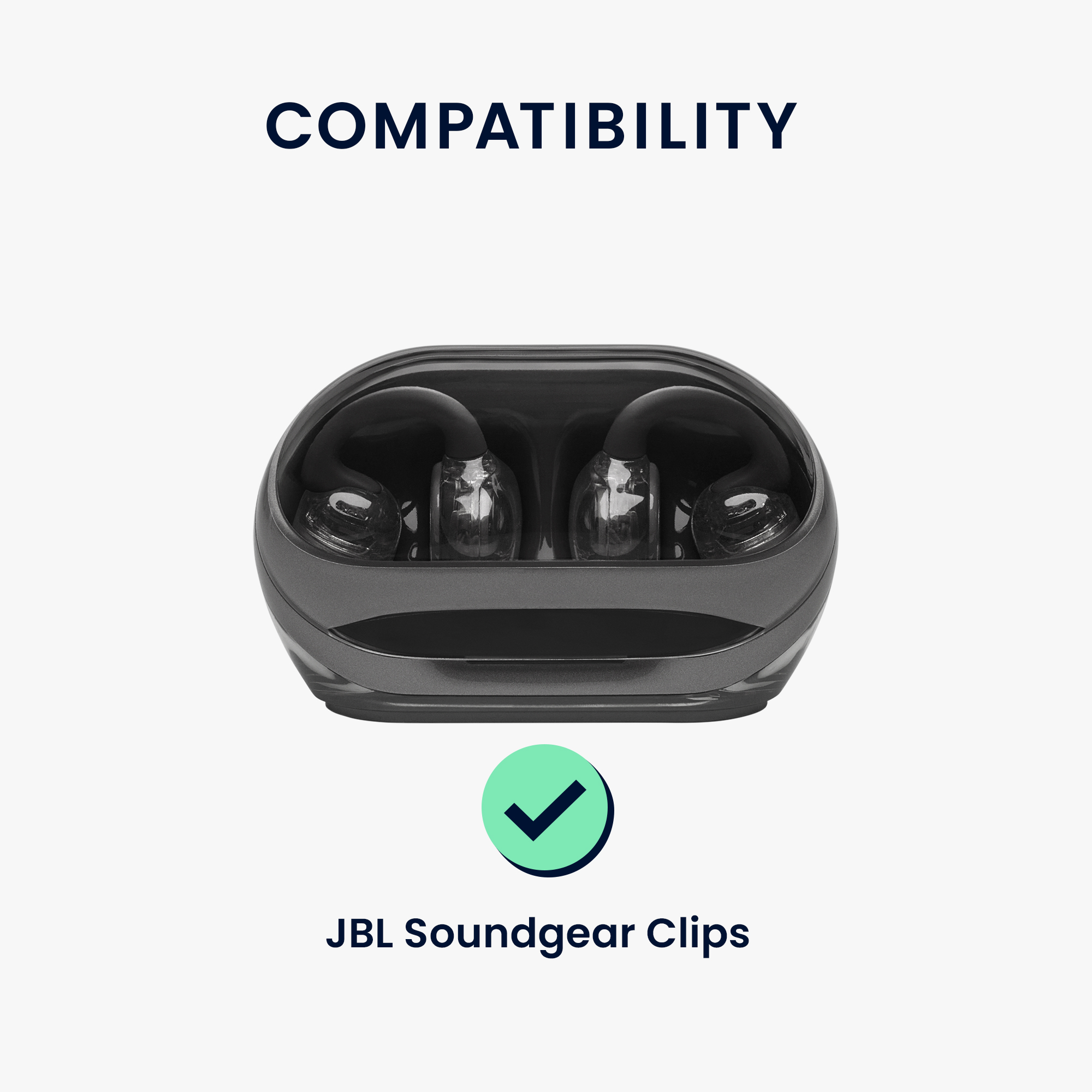 Obal pro JBL Soundgear Clips kwmobile s karabinou silikonové - černá