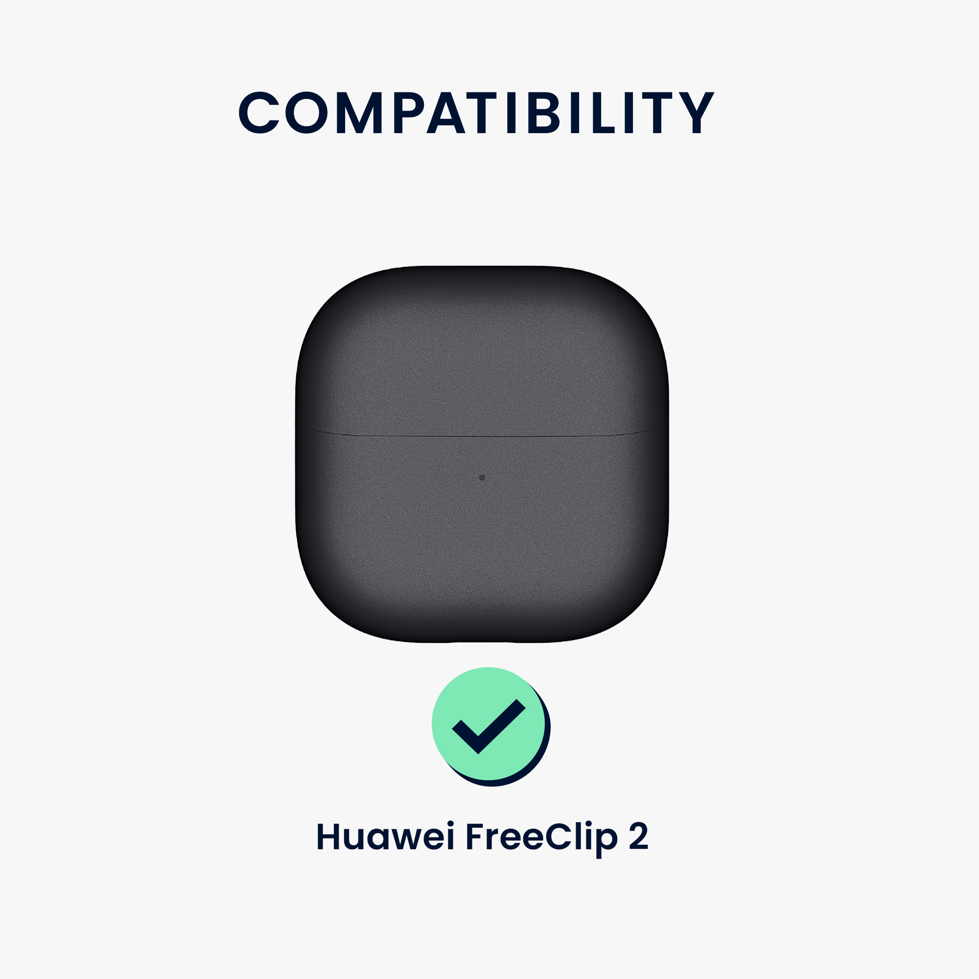 Obal pro Huawei FreeClip 2 kwmobile s karabinou silikonové - tmavě zelená