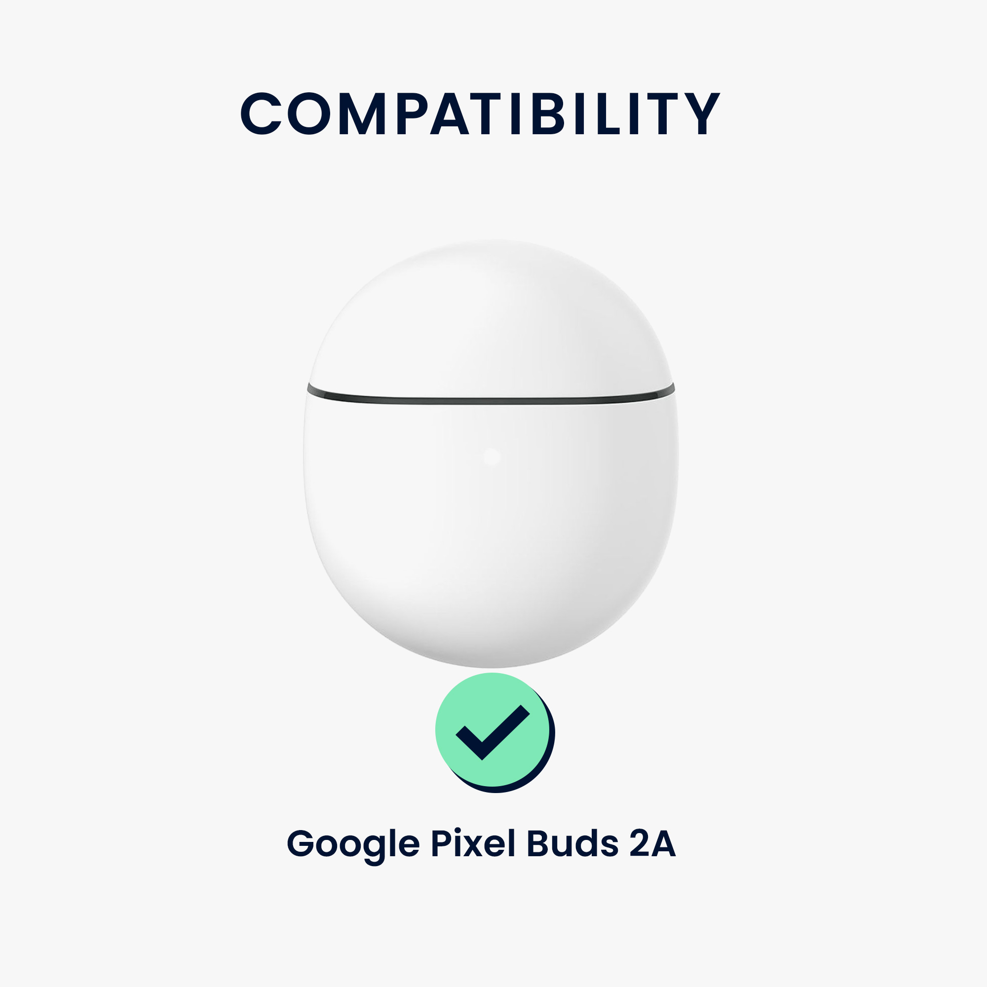 Obal pro Google Pixel Buds 2A kwmobile s karabinou silikonové - tmavě modrá