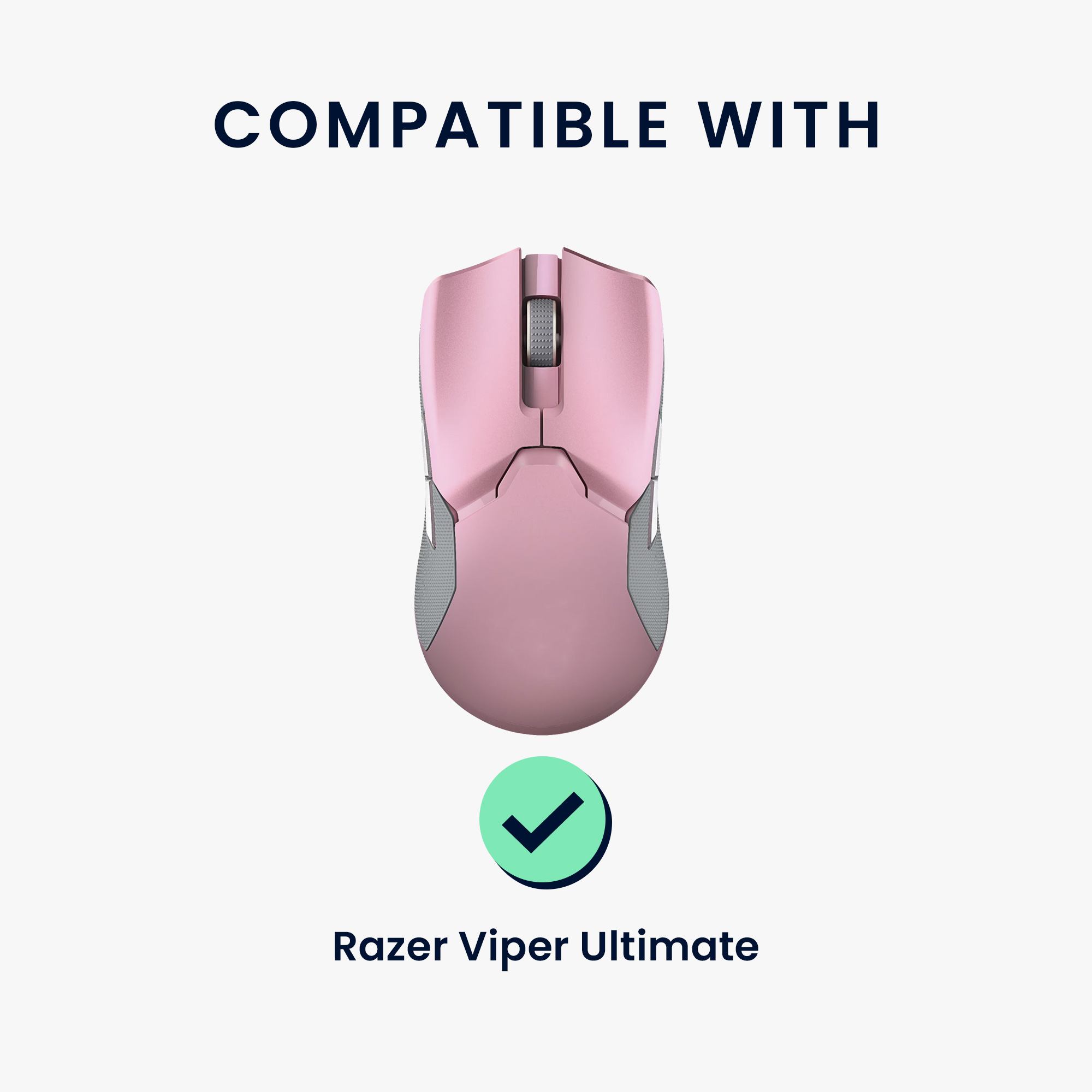 Protiskluzová páska na myš pro Razer Viper Ultimate kwmobile z eko kůže - starorůžová / černá