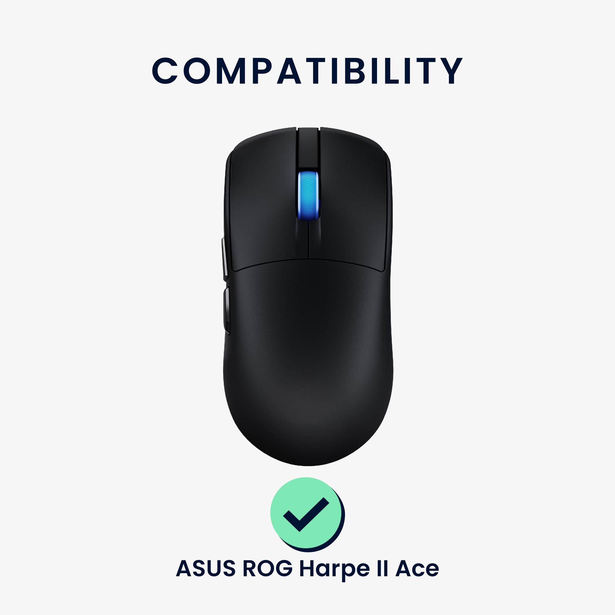 Náhradní nožičky na myš pro ASUS ROG Harpe II Ace Computer Mouse Skates Sticker kwmobile - černá
