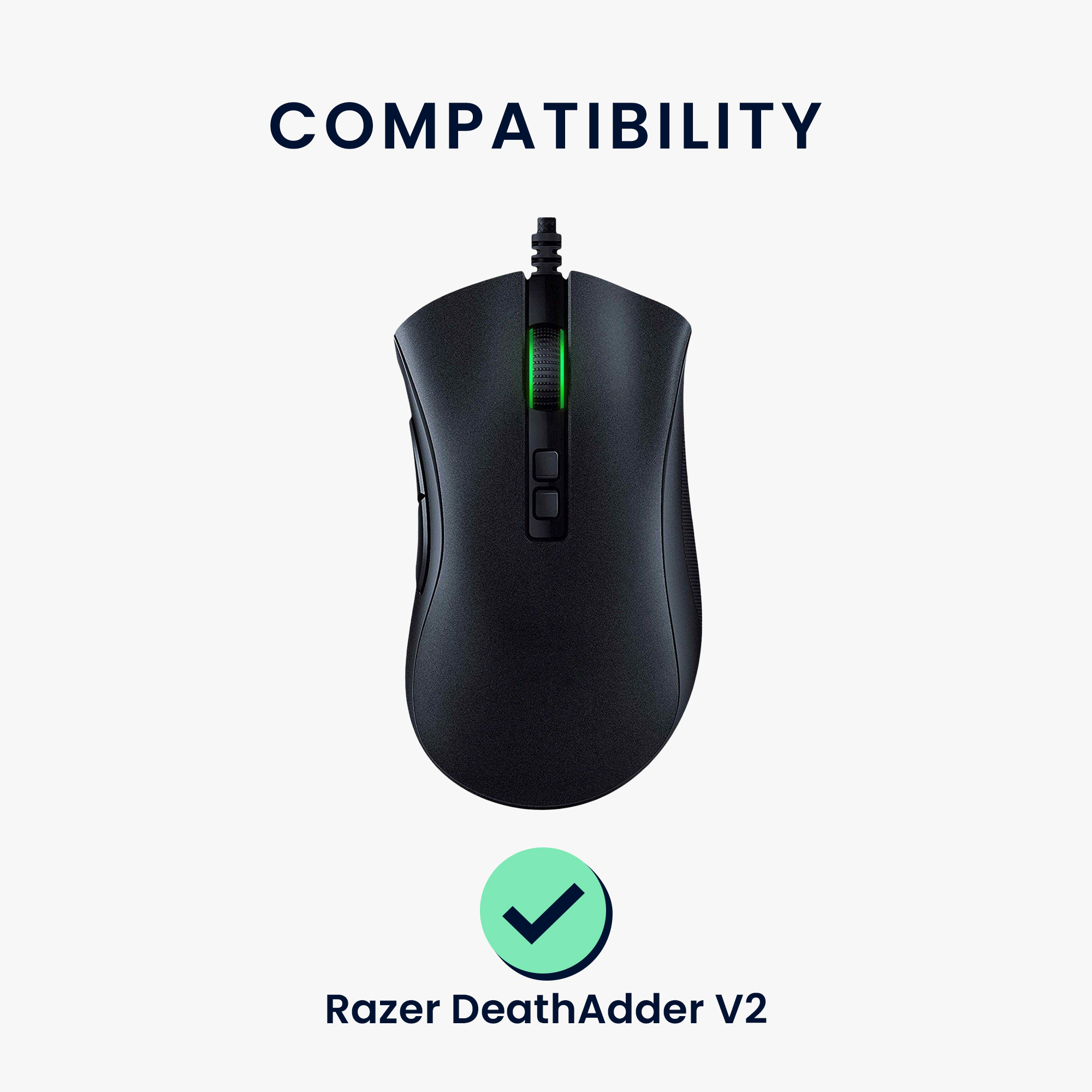 Náhradní nožičky na myš pro Razer DeathAdder V2 Computer Mouse Skates Sticker kwmobile - černá