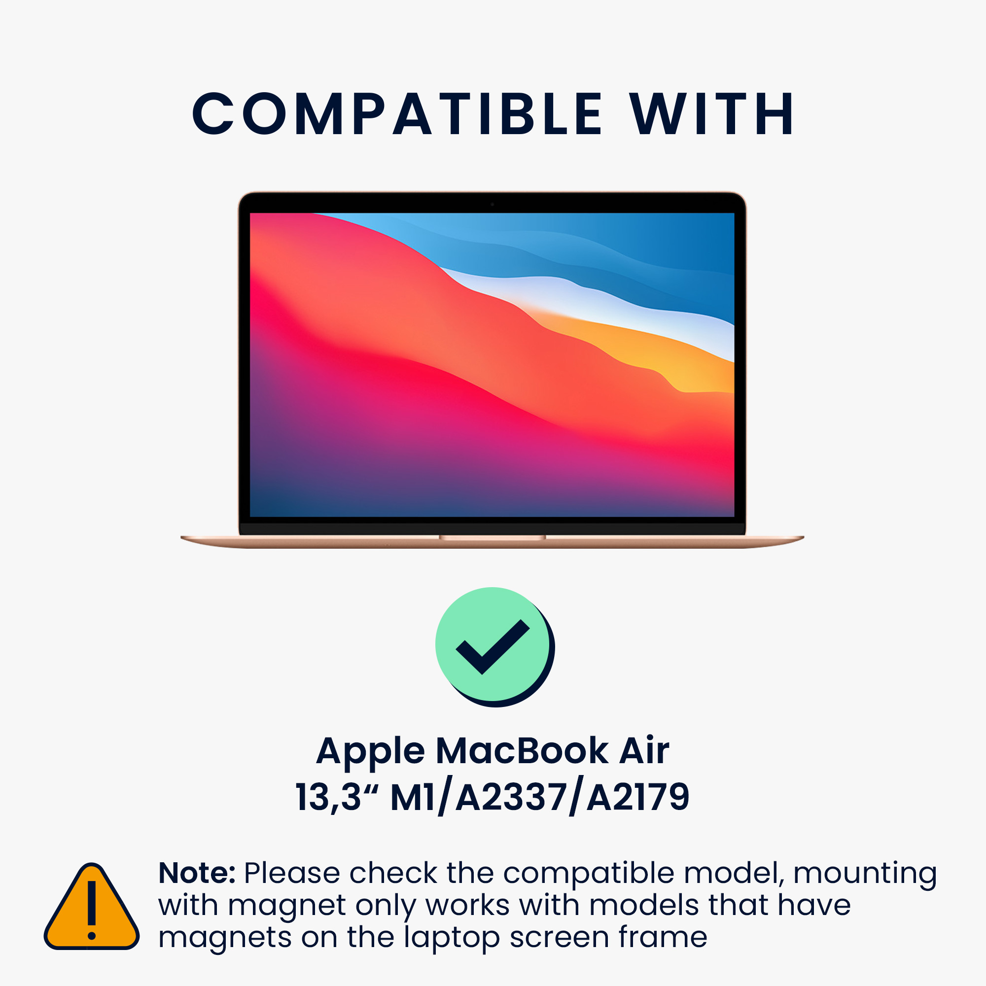 Privacy fólie na notebook pro Apple MacBook Air 13.3" M1 A2337 A2179 kwmobile - antireflexní, blokuje modré světlo