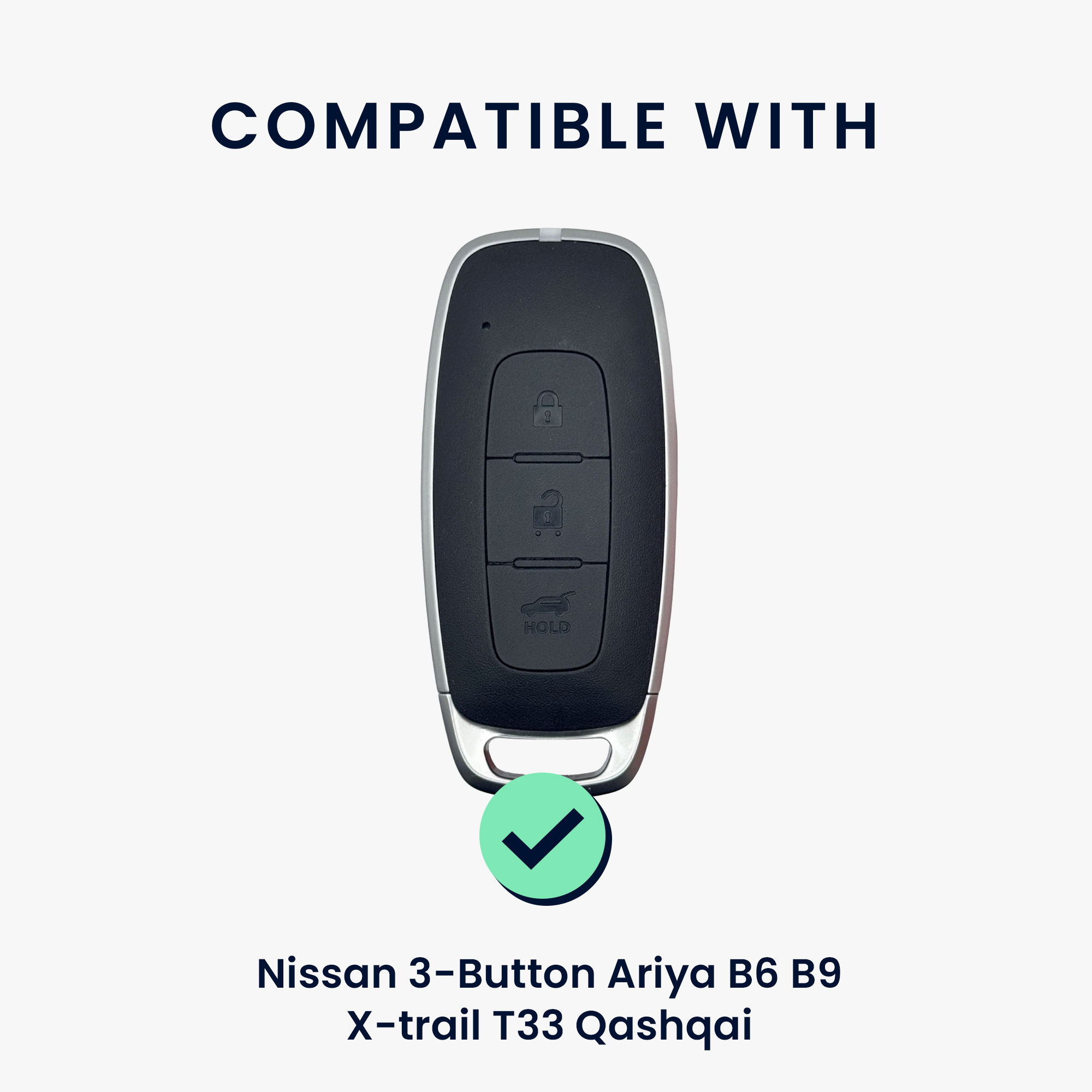 Obal na klíč od auta pro Nissan Ariya B6 B9 X-trail T33 Qashqai kwmobile s kroužkem z pravé kůže - světle hnědá