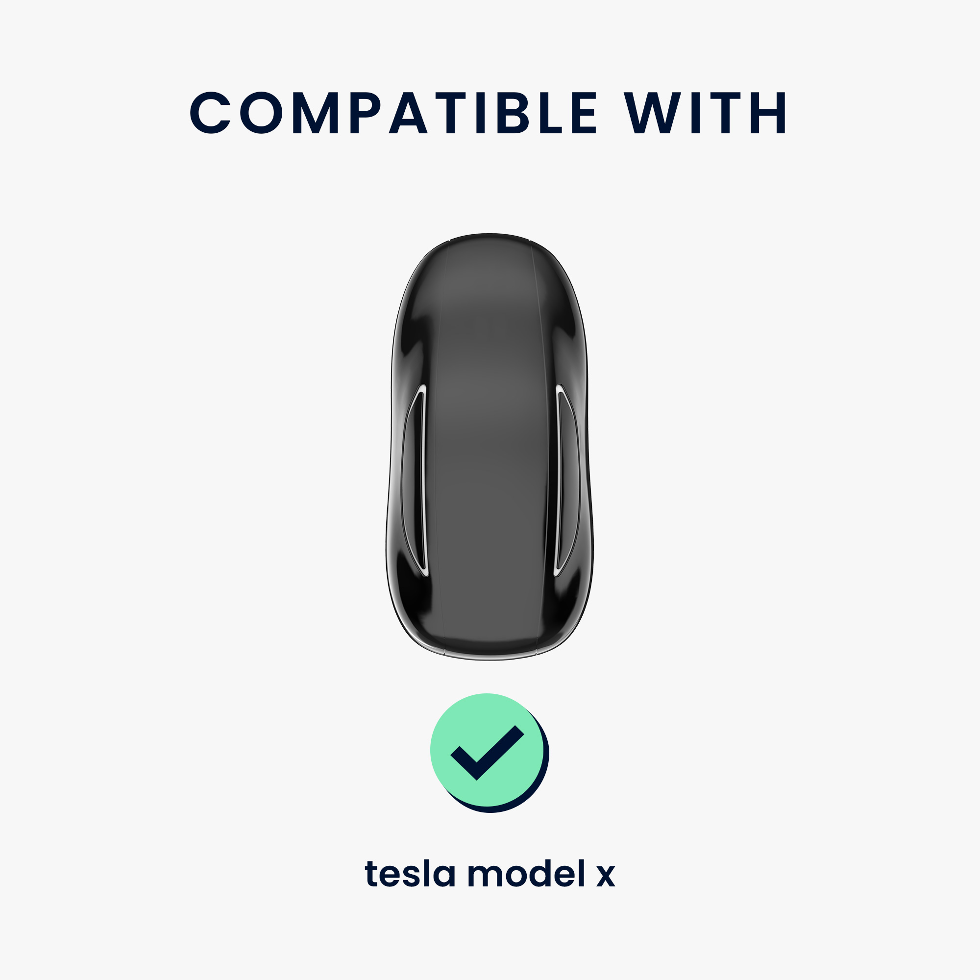 Obal na klíč od auta pro Tesla Model X klíč od auta kwmobile s kroužkem z pravé kůže - světle hnědá