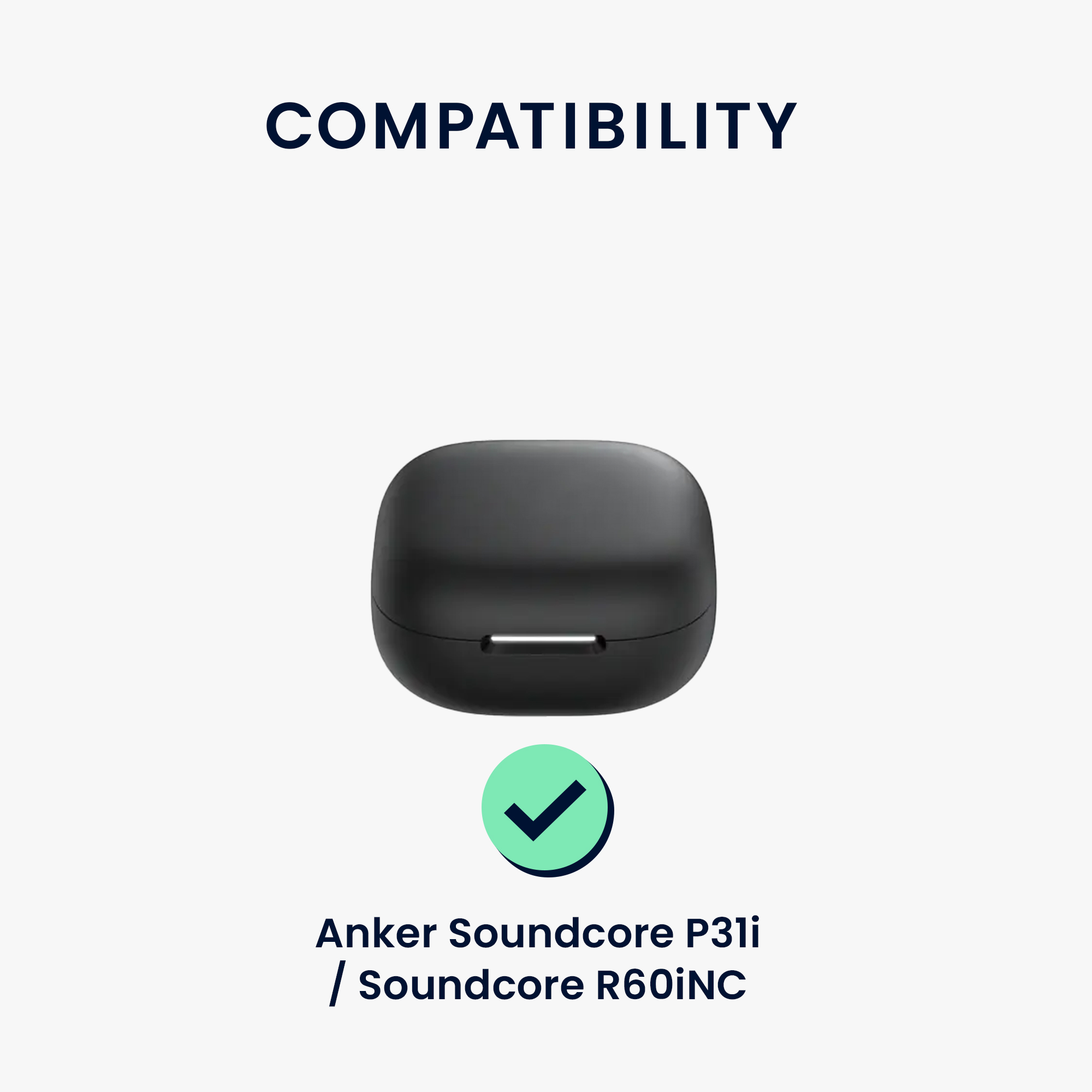 Obal pro Anker Soundcore P31i / Soundcore R60iNC kwmobile s karabinou silikonové - světle modrá