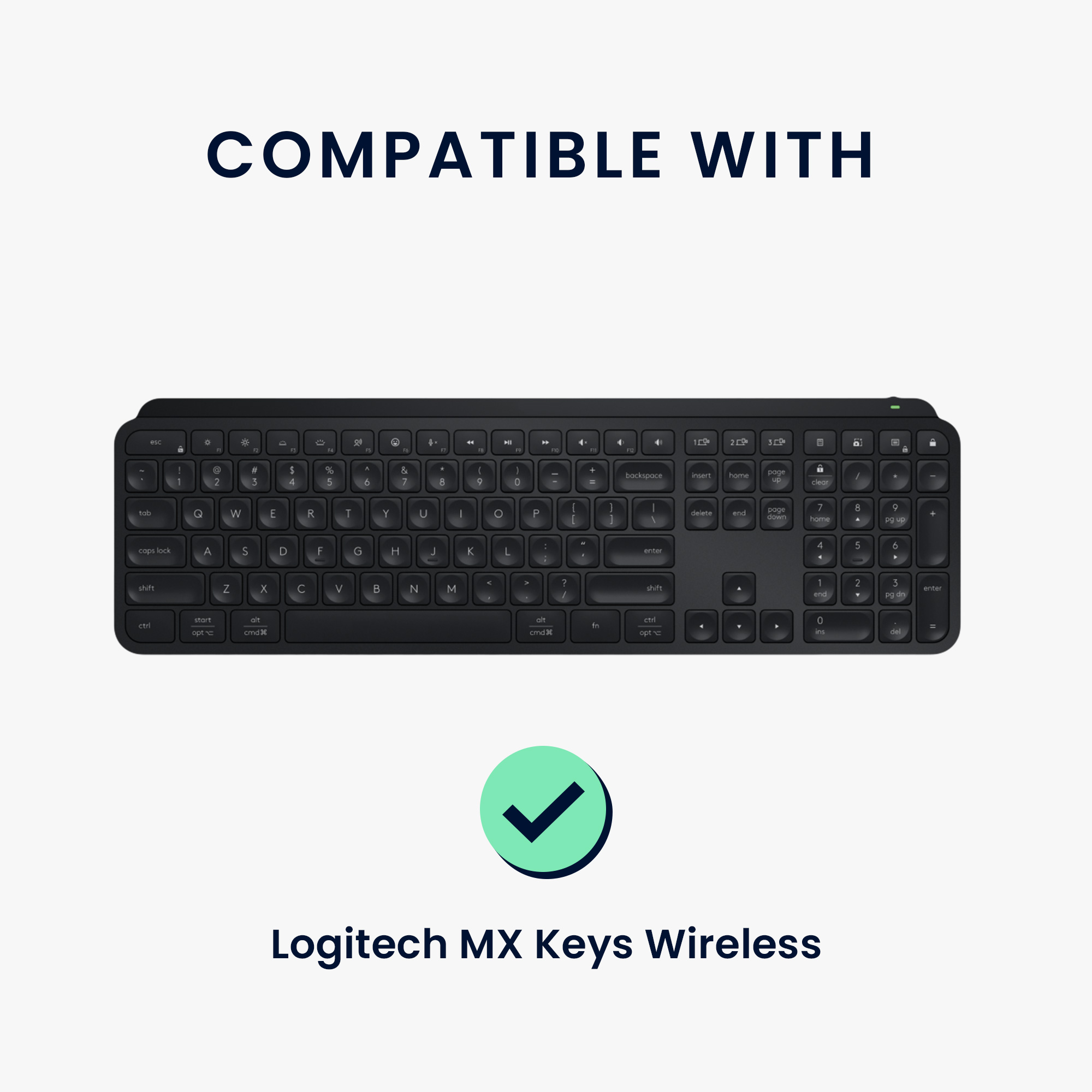 Prachotěsný kryt se zipem pro Logitech MX Keys Wireless kwmobile - oranžová