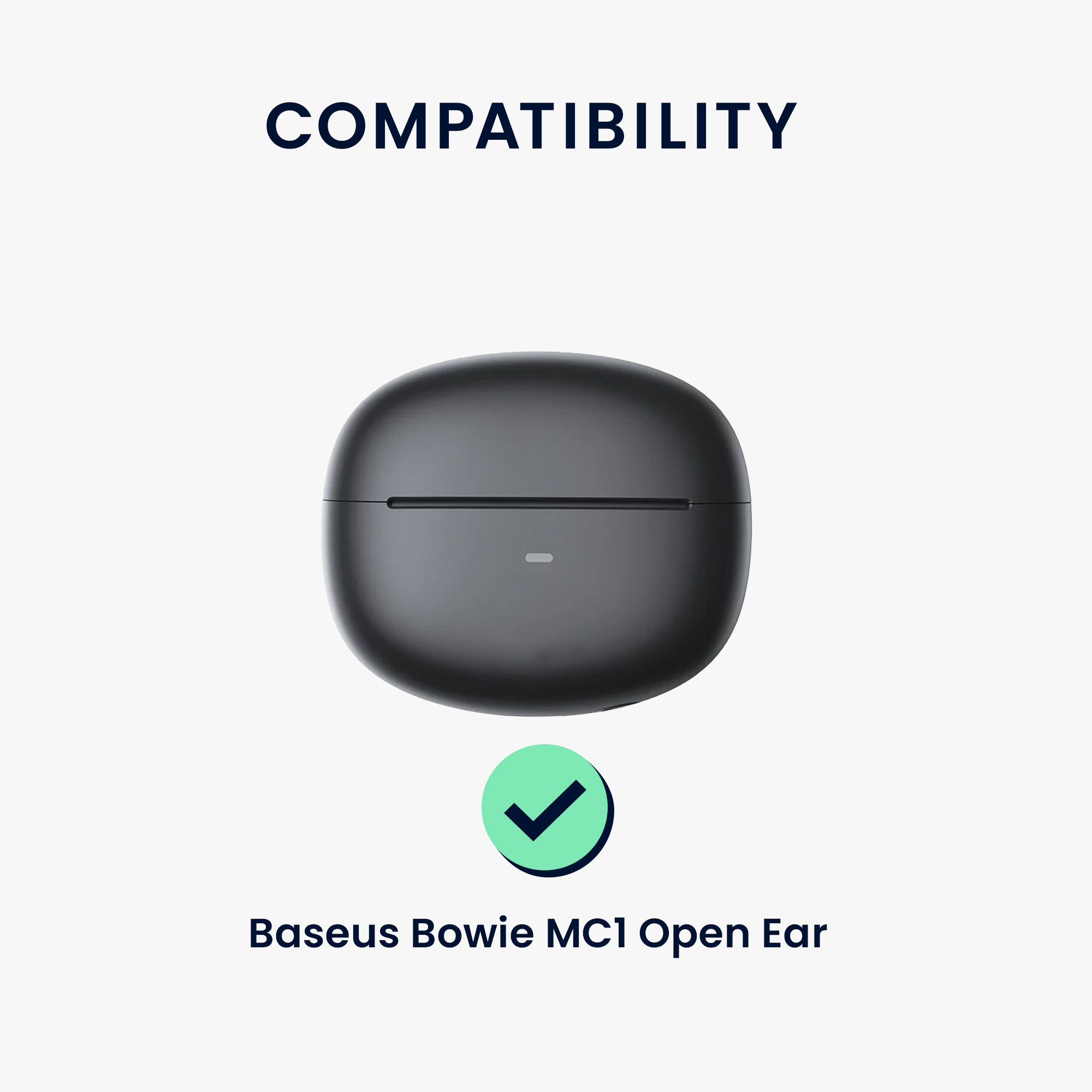 Obal pro Baseus Bowie MC1 Open Ear kwmobile s karabinou silikonové - černá