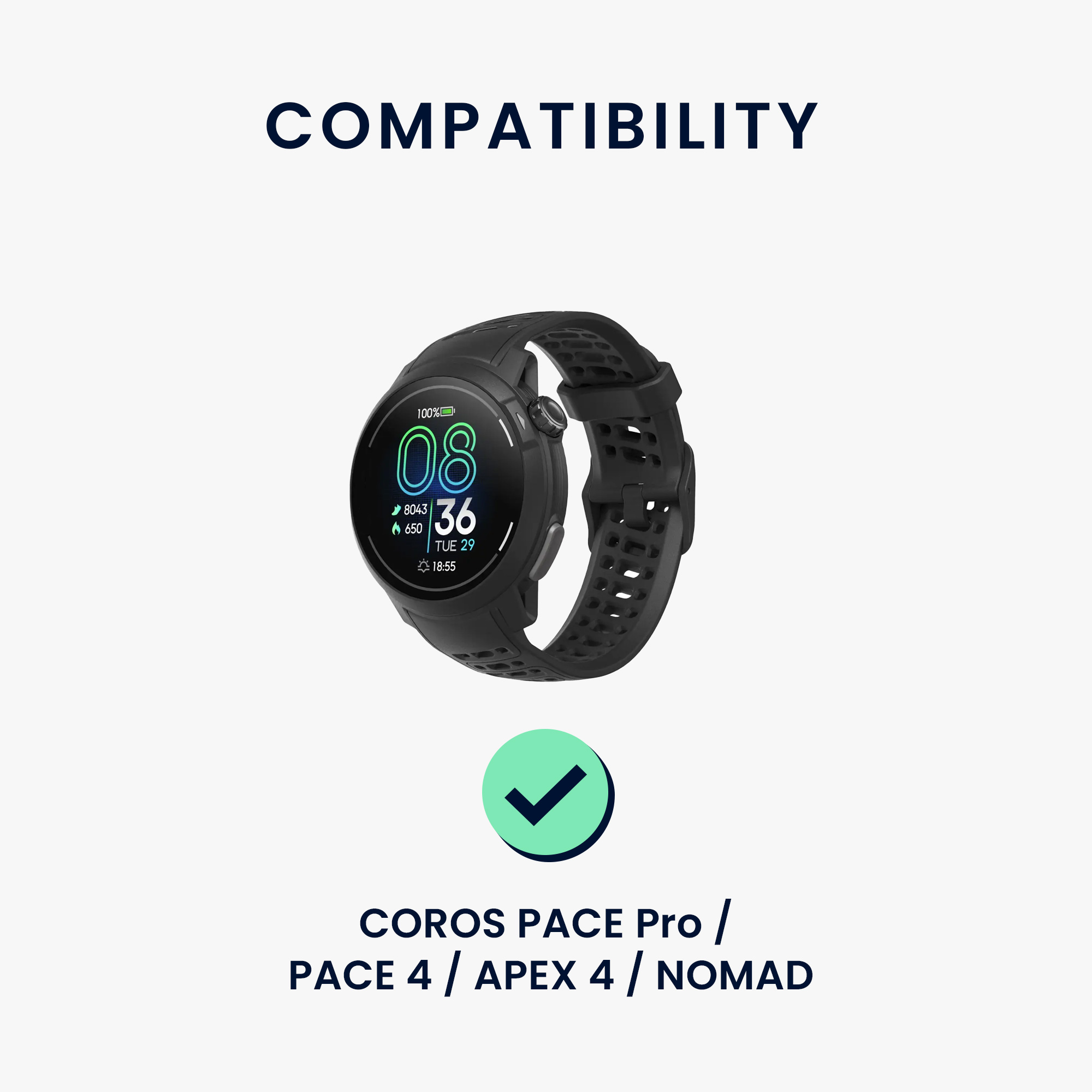 USB-C nabíjecí kabel pro chytré hodinky pro COROS PACE Pro / PACE 4 / APEX 4 / NOMAD kwmobile - černá