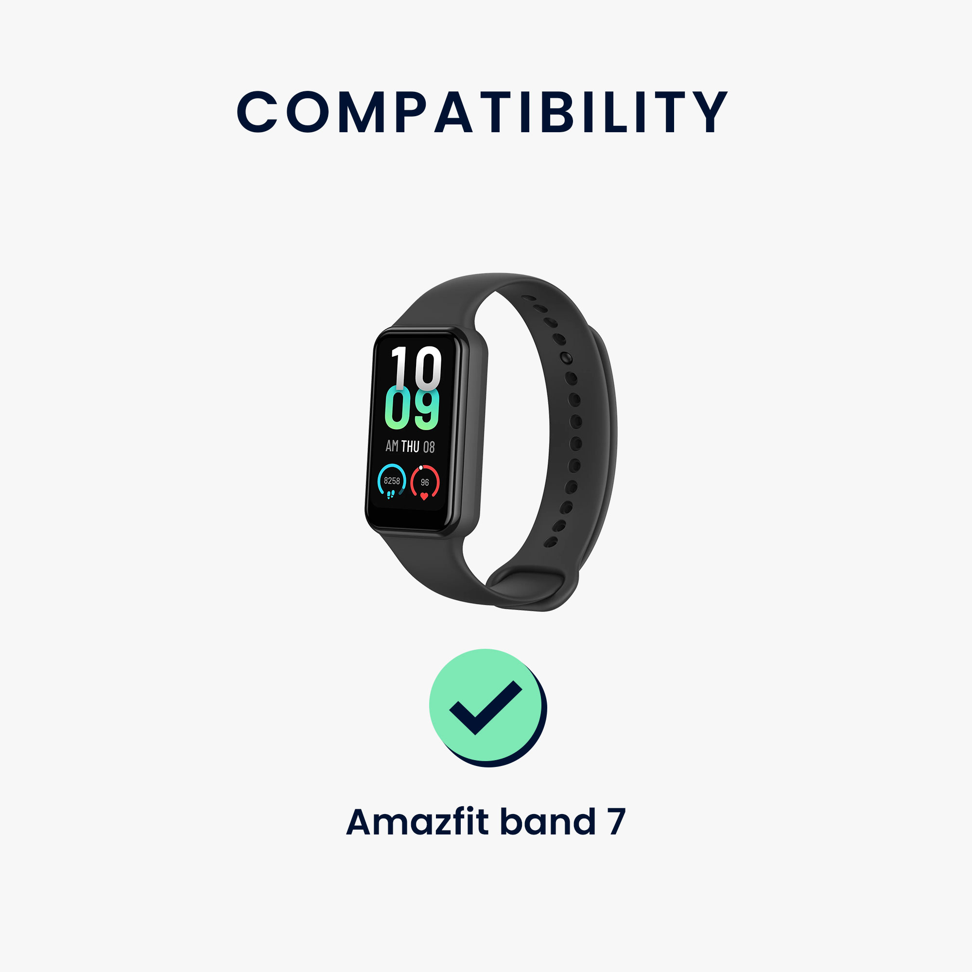 USB-C nabíjecí kabel pro chytré hodinky pro Amazfit Band 7 kwmobile - černá