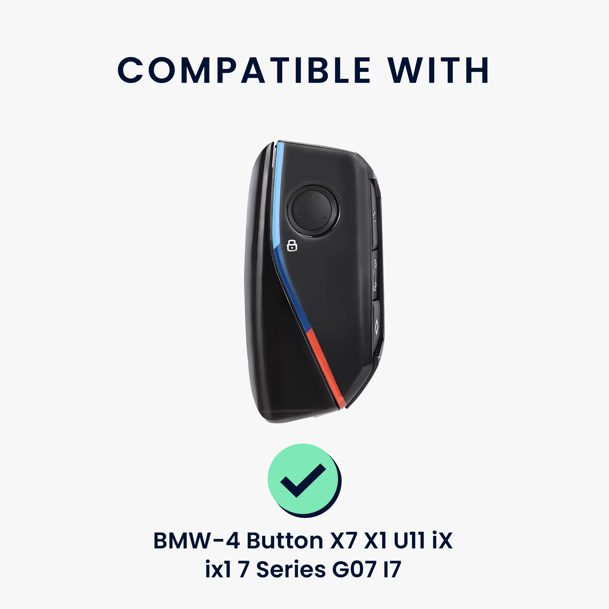Tpu pouzdro na klíč od auta s kroužkem BMW X7/X1/iX 4 tlačítka Key Ring černé