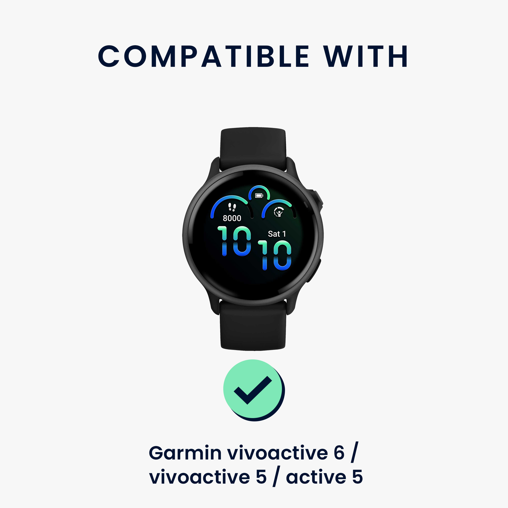 Řemínek na hodinky pro Garmin vivoactive 6 / vivoactive 5 / active 5 kwmobile - starorůžová látkový řemínek na hodinky (scrunchie)