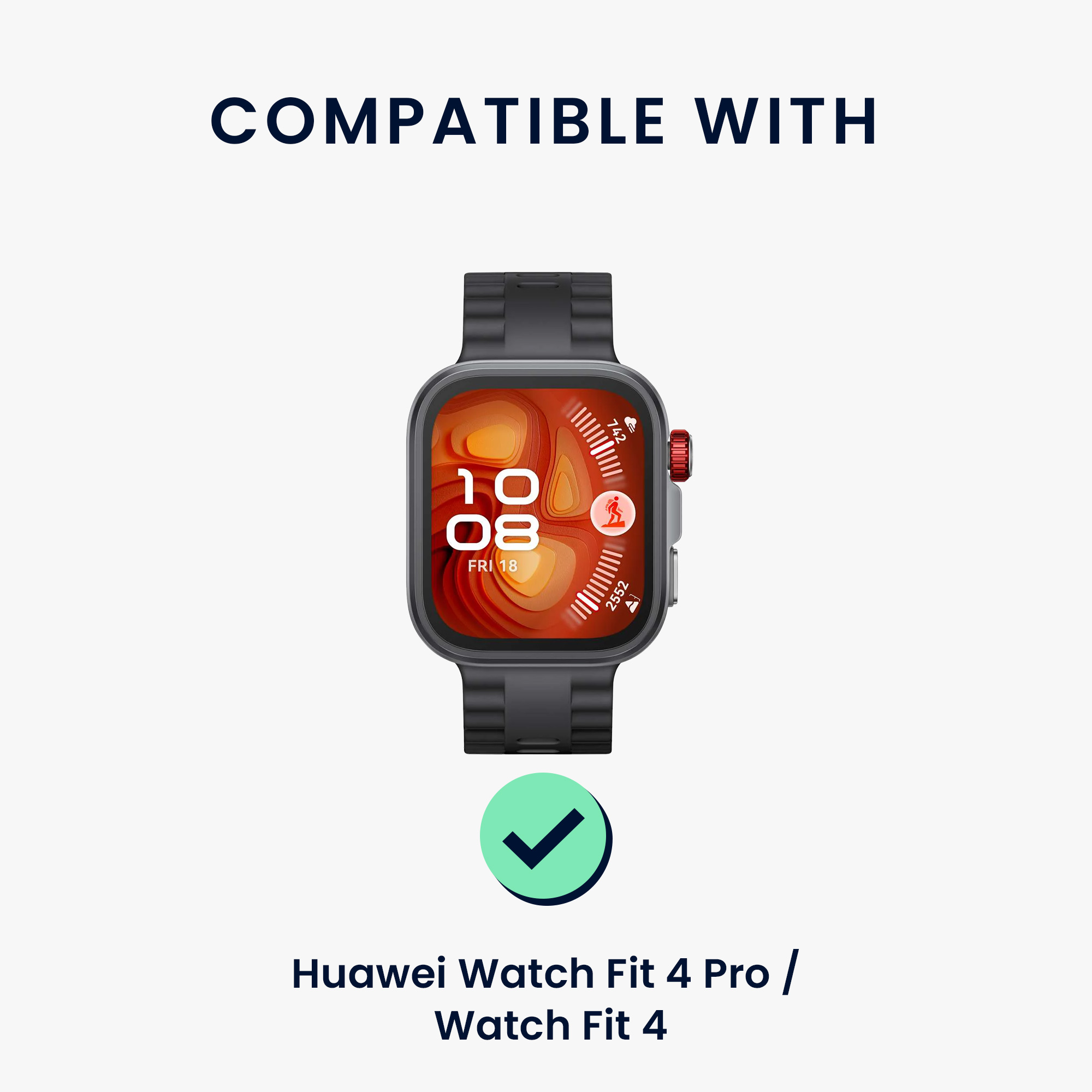Řemínek na hodinky pro Huawei Watch Fit 4 Pro / Watch Fit 4 kwmobile - černá látkový řemínek na hodinky (scrunchie)