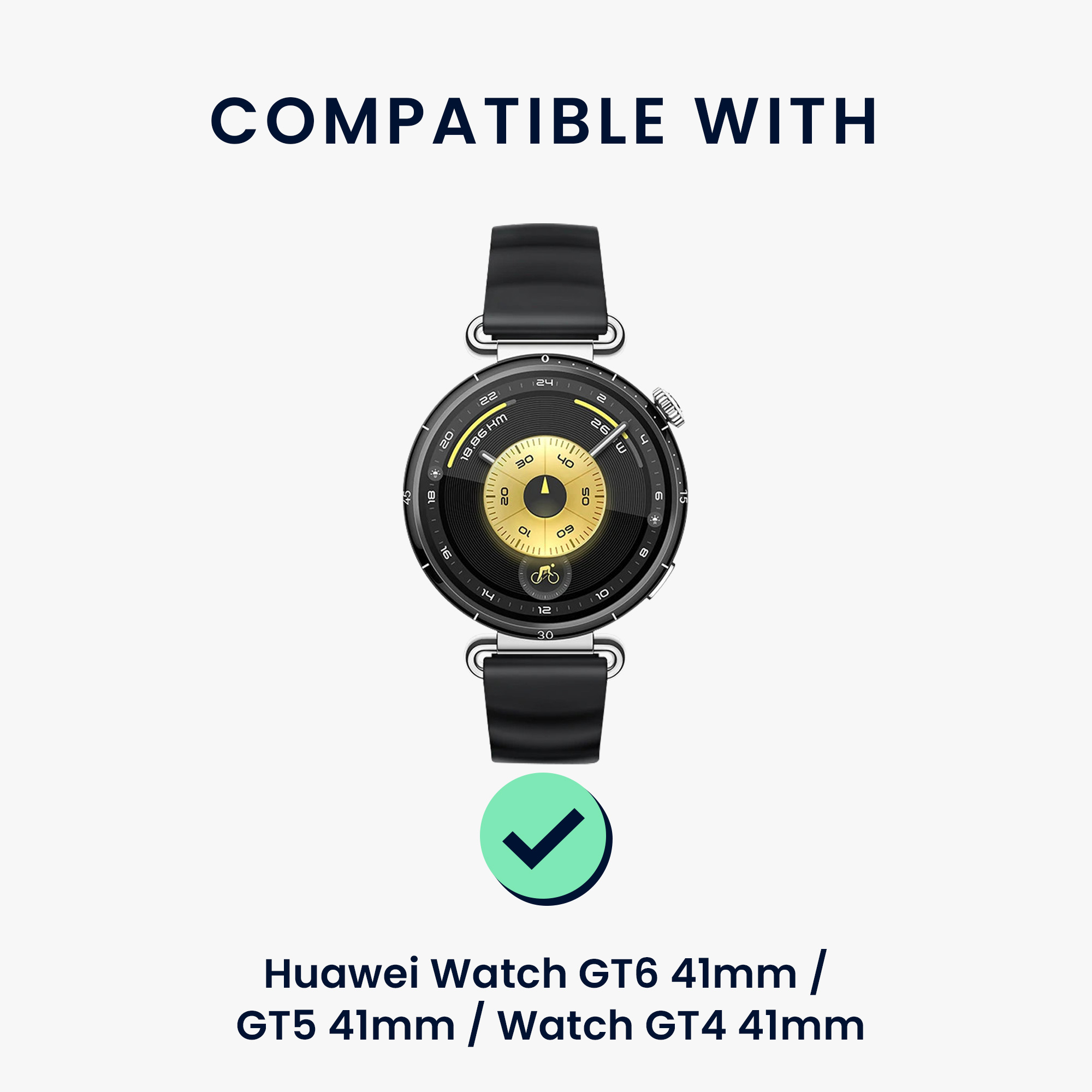Řemínek na hodinky pro Huawei Watch GT6 41mm / GT5 41mm / Watch GT4 41mm kwmobile - světle modrá látkový řemínek na hodinky (scrunchie)