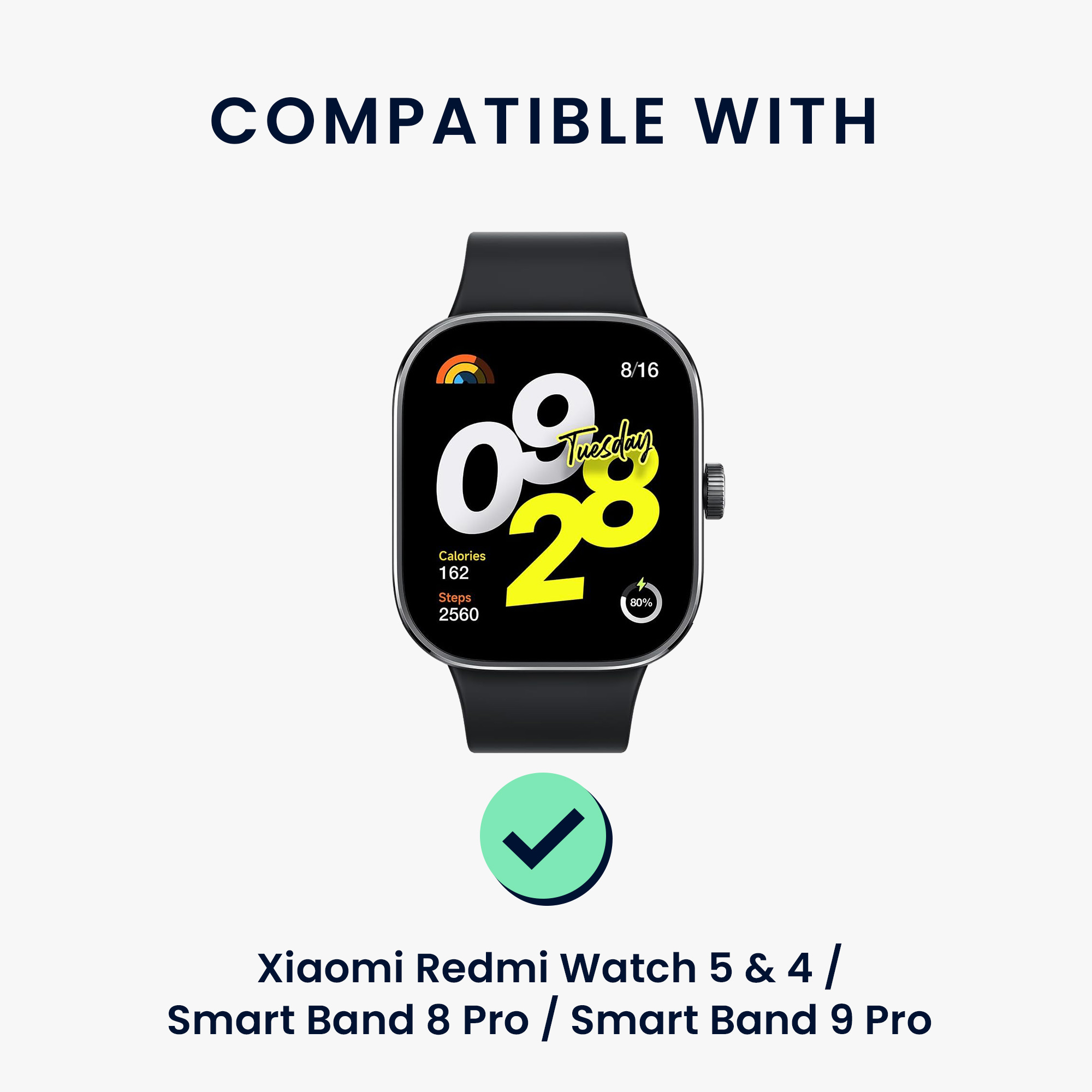 Řemínek na hodinky pro Xiaomi Redmi Watch 5 & 4 / Smart Band 8 Pro / Smart Band 9 Pro kwmobile - starorůžová látkový řemínek na hodinky (scrunchie)