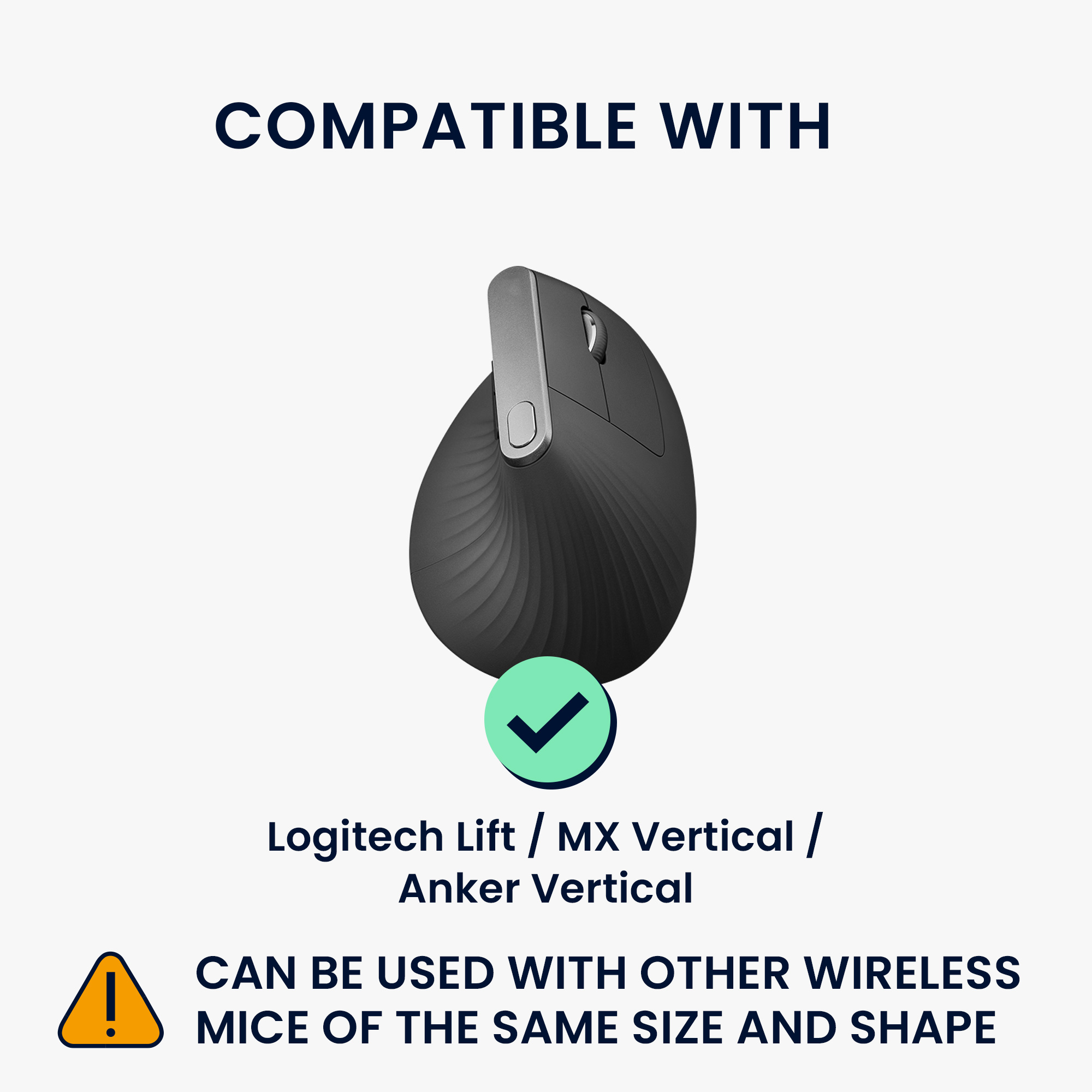 Pouzdro na myš pro Logitech Lift / MX Vertical / Anker Vertical kwmobile neoprenové - béžová