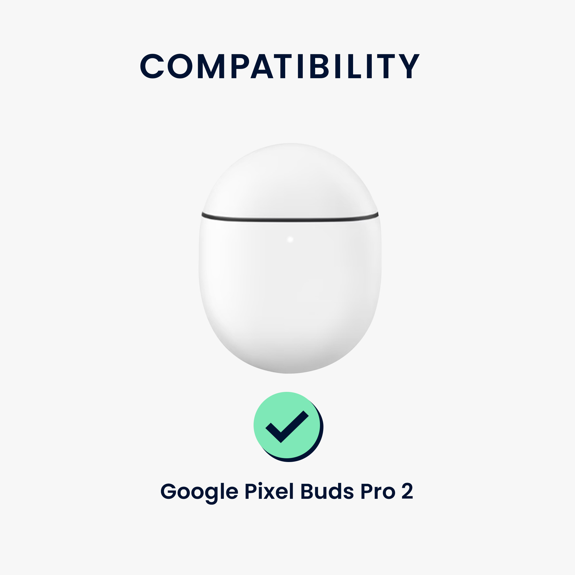 Silikonové pouzdro kwmobile pro Google Pixel Buds Pro 2 - bílá / černá