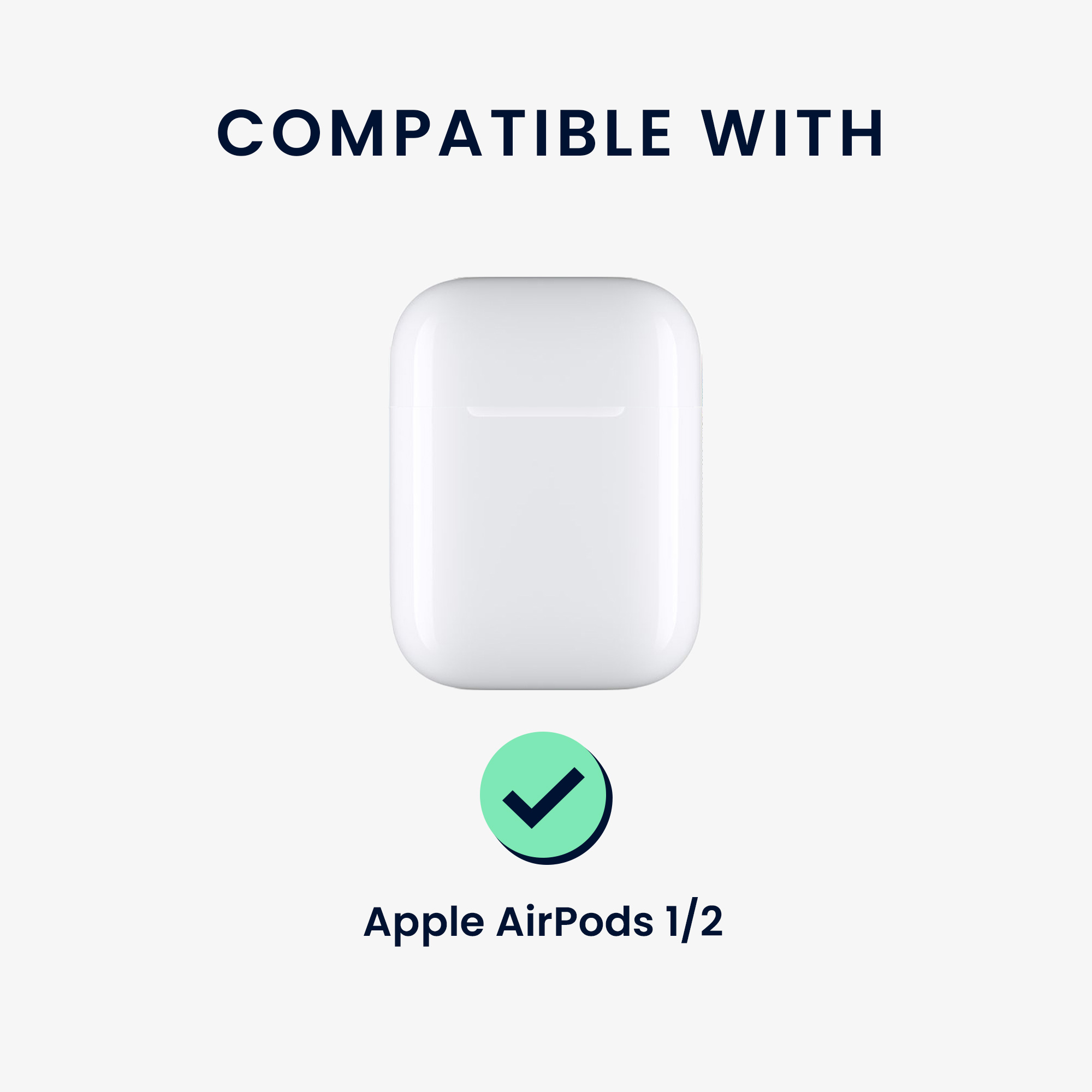 Pouzdro z eko kůže pro Apple Airpods 1 & 2 kwmobile tenké - tmavě zelená