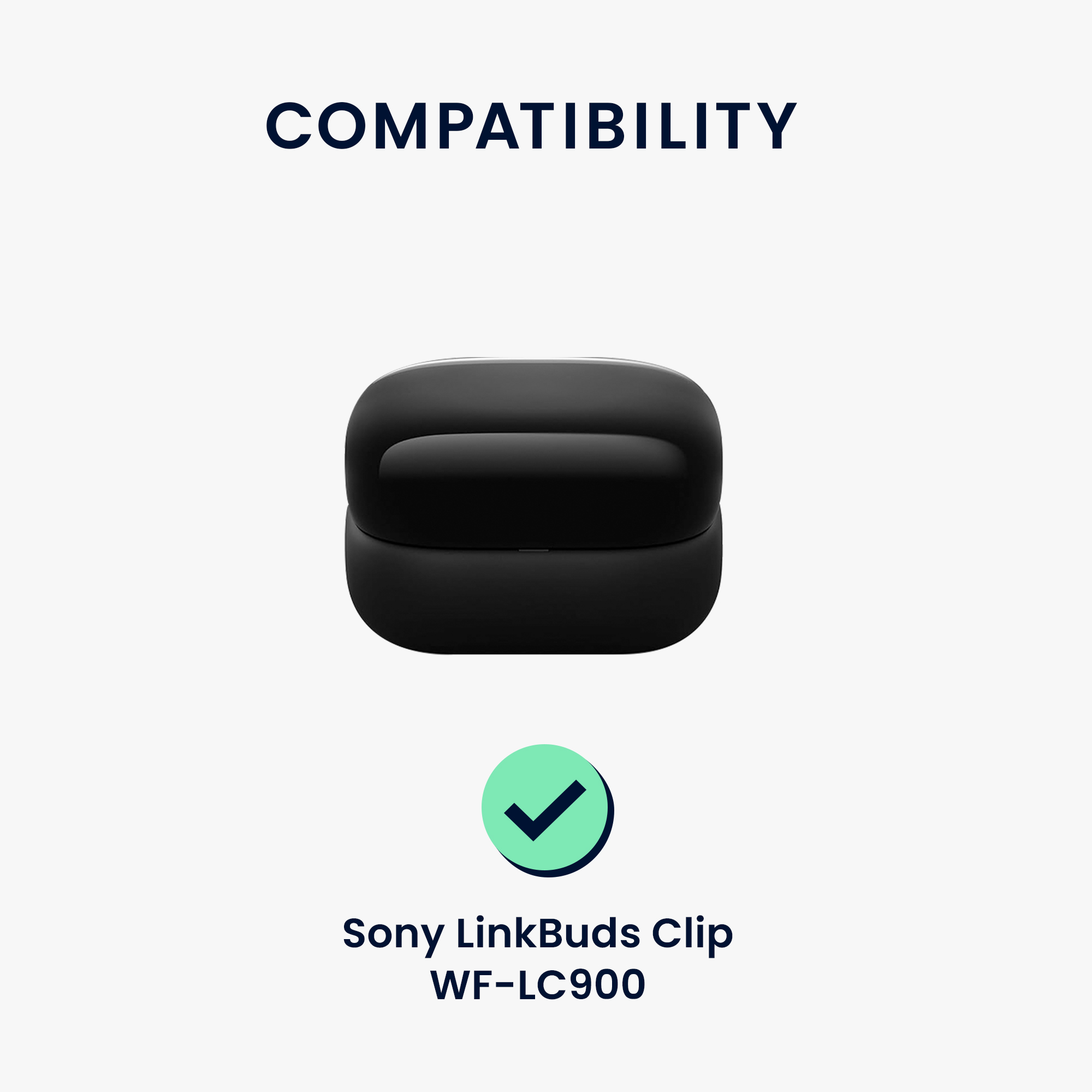 Obal pro Sony LinkBuds Clip WF-LC900 kwmobile s karabinou silikonové - černá