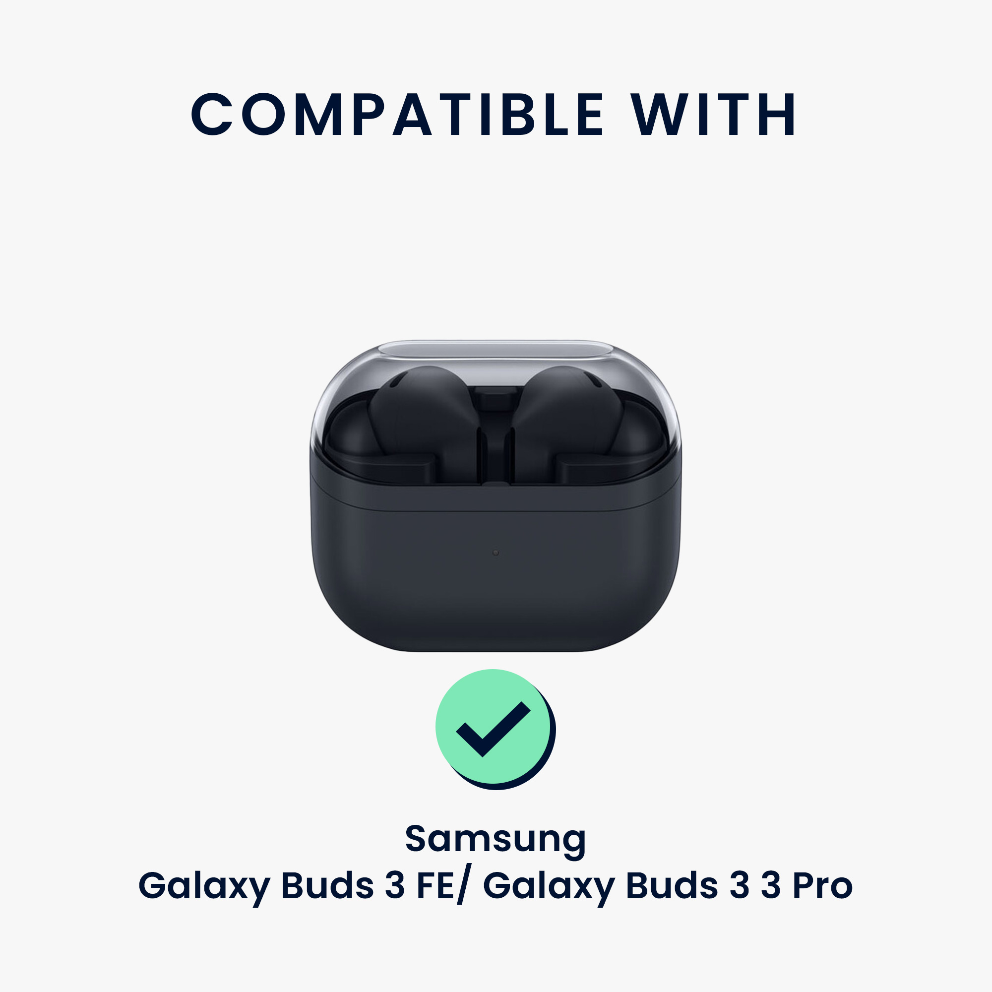 Silikonové poutko na krk pro Samsung Galaxy Buds 3 FE / Galaxy Buds 3 3 Pro kwmobile s popruhem na krk - černá
